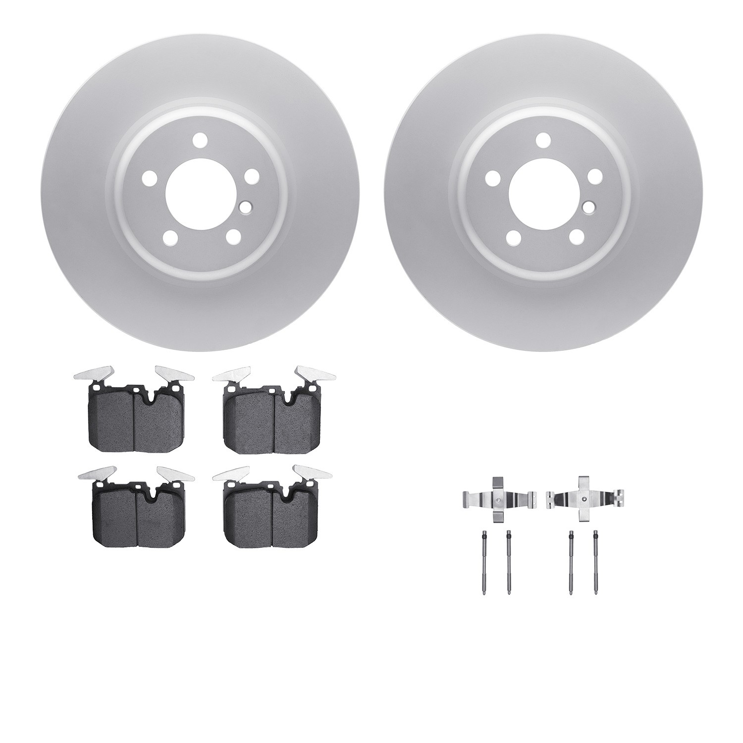 DFC GEOSPEC Coated Rotors with 5000 Brake Pads - Ceramic and Hardware