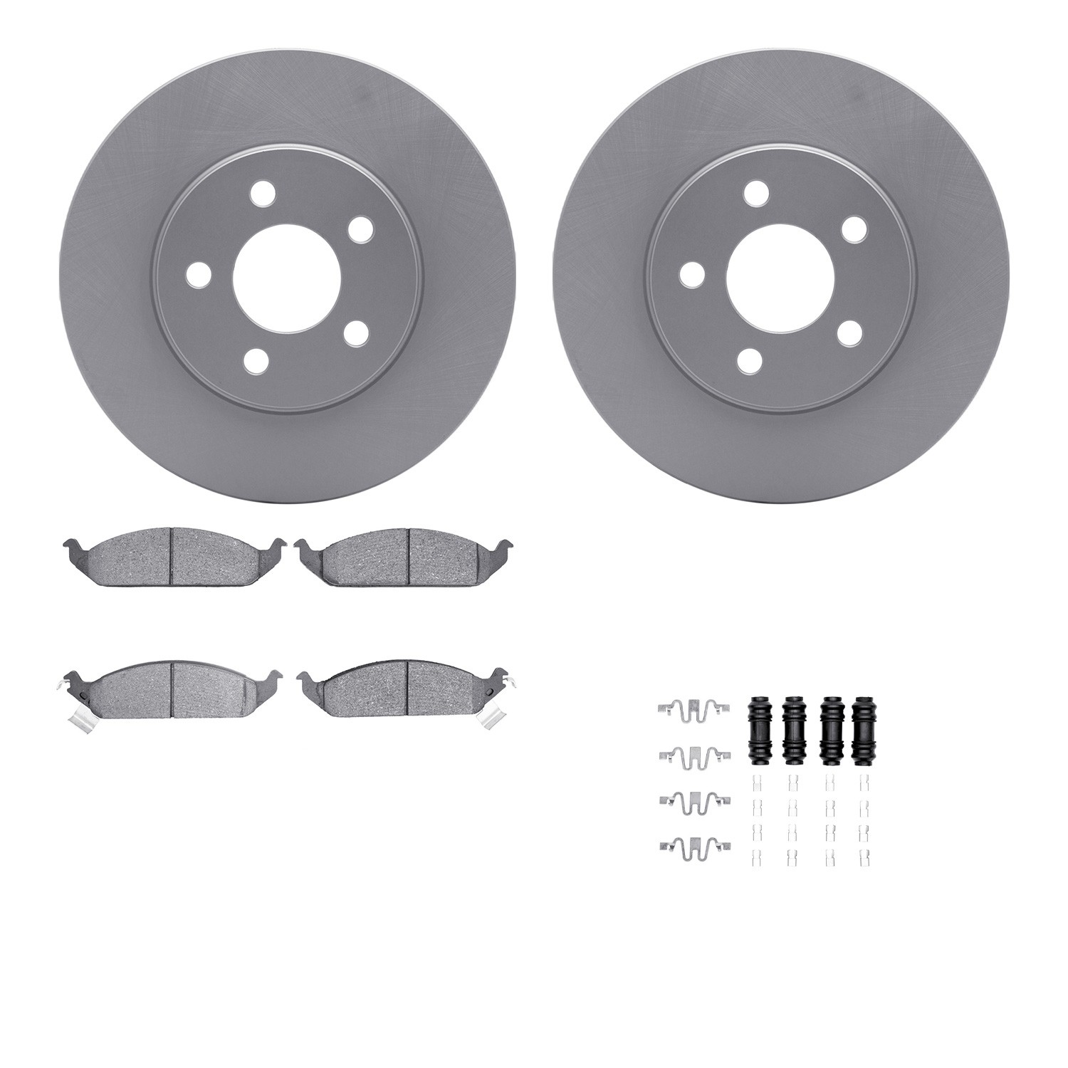 DFC GEOSPEC Coated Rotors with 5000 Brake Pads - Ceramic and Hardware
