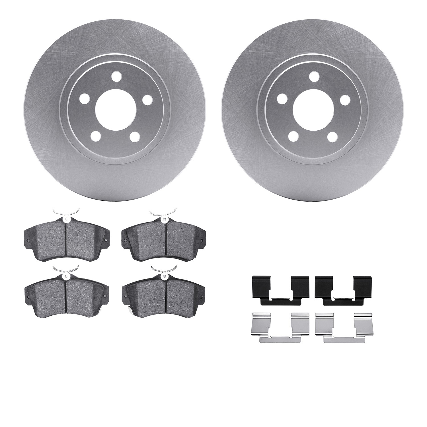 DFC GEOSPEC Coated Rotors with 5000 Brake Pads - Ceramic and Hardware