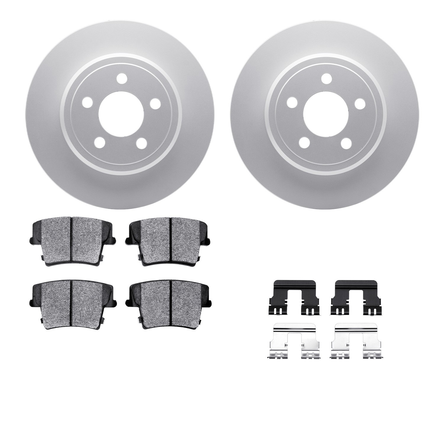 DFC GEOSPEC Coated Rotors with 5000 Brake Pads - Ceramic and Hardware
