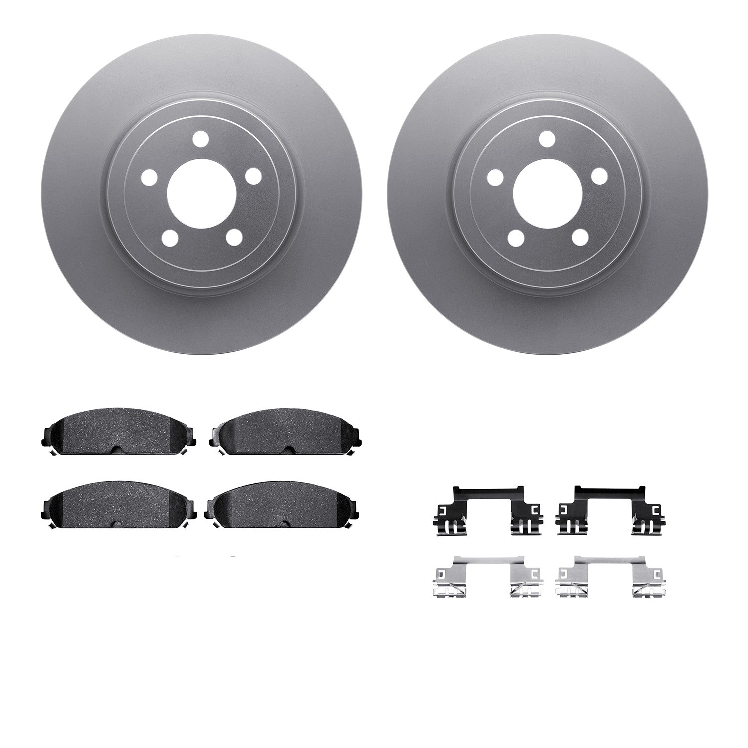 DFC GEOSPEC Coated Rotors with 5000 Brake Pads - Ceramic and Hardware
