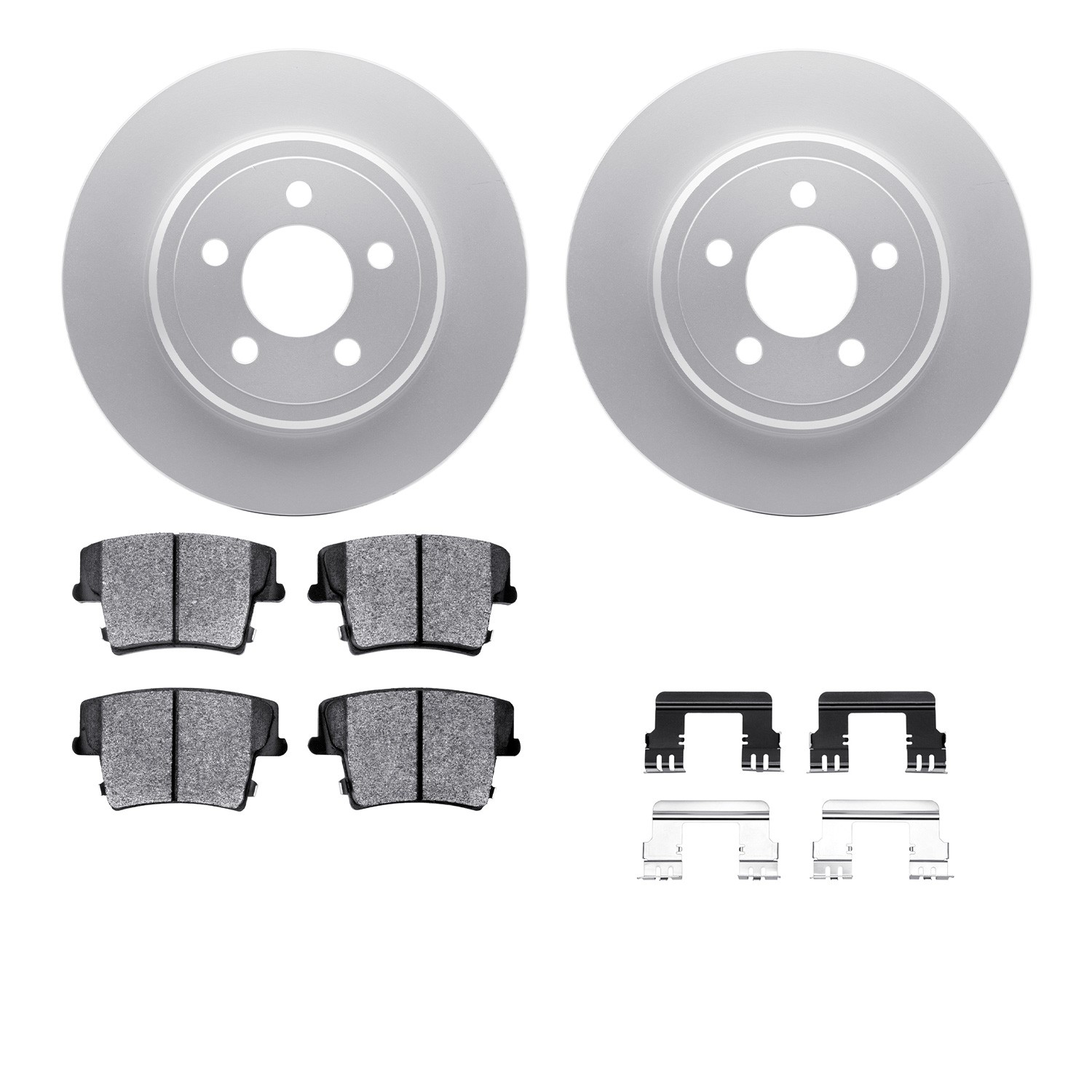 DFC GEOSPEC Coated Rotors with 5000 Brake Pads - Ceramic and Hardware