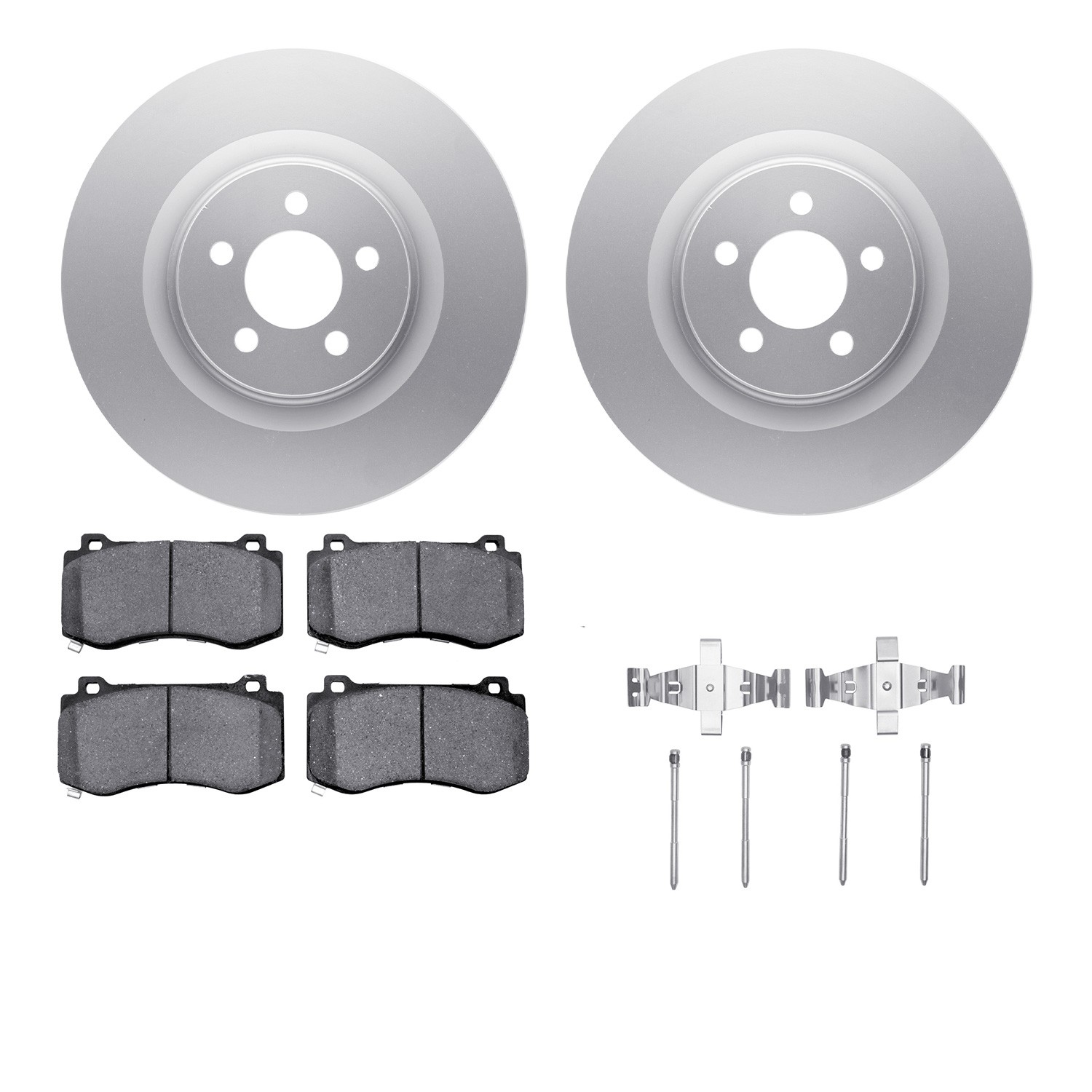 DFC GEOSPEC Coated Rotors with 5000 Brake Pads - Ceramic and Hardware