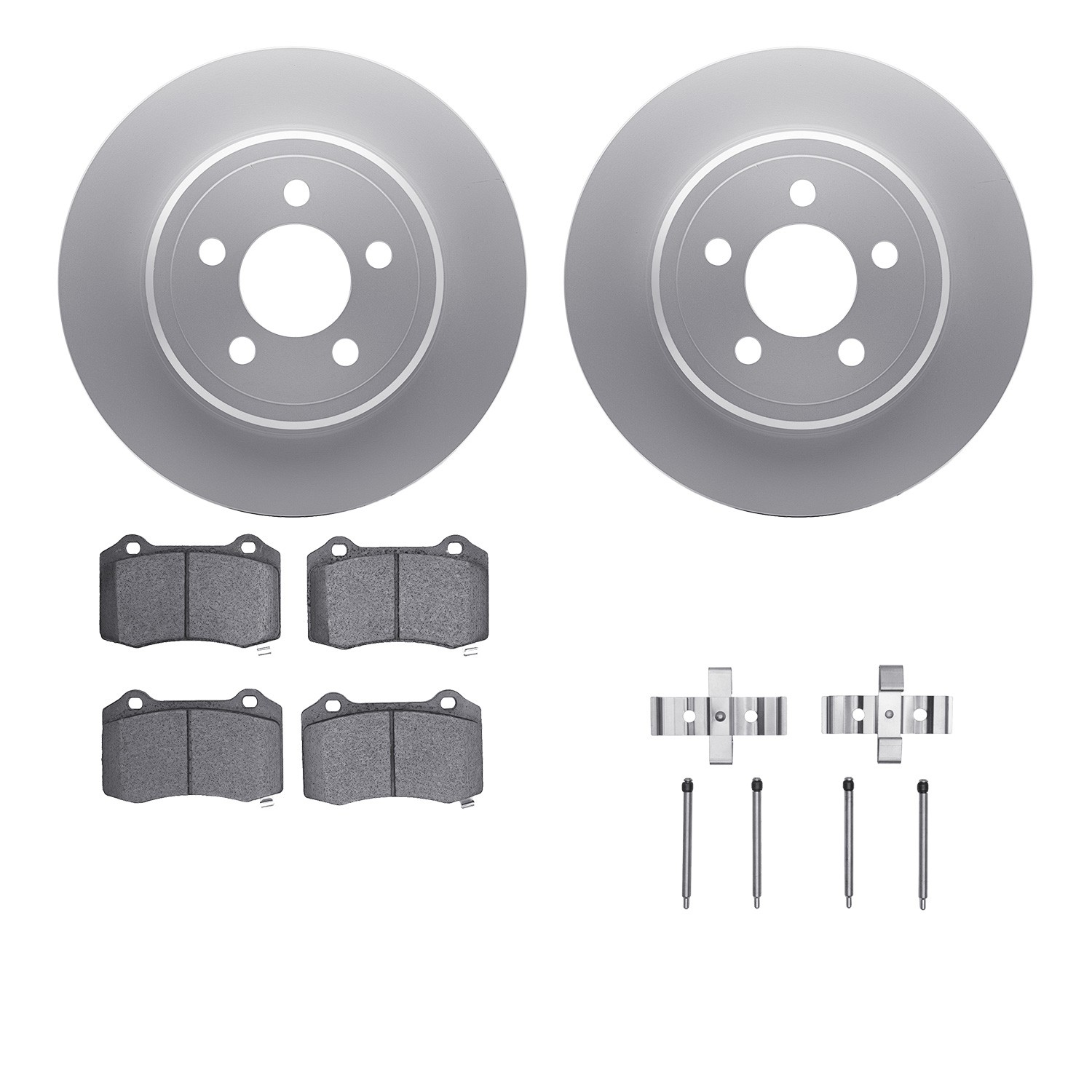 DFC GEOSPEC Coated Rotors with 5000 Brake Pads - Ceramic and Hardware