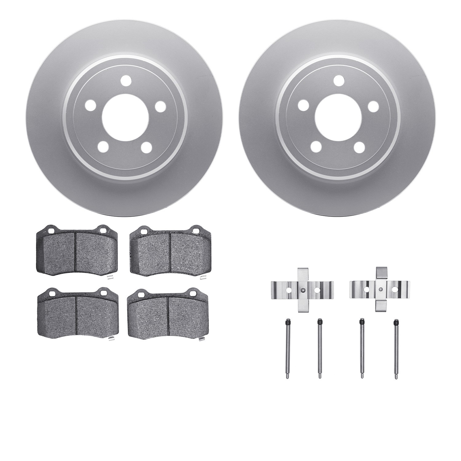 DFC GEOSPEC Coated Rotors with 5000 Brake Pads - Ceramic and Hardware