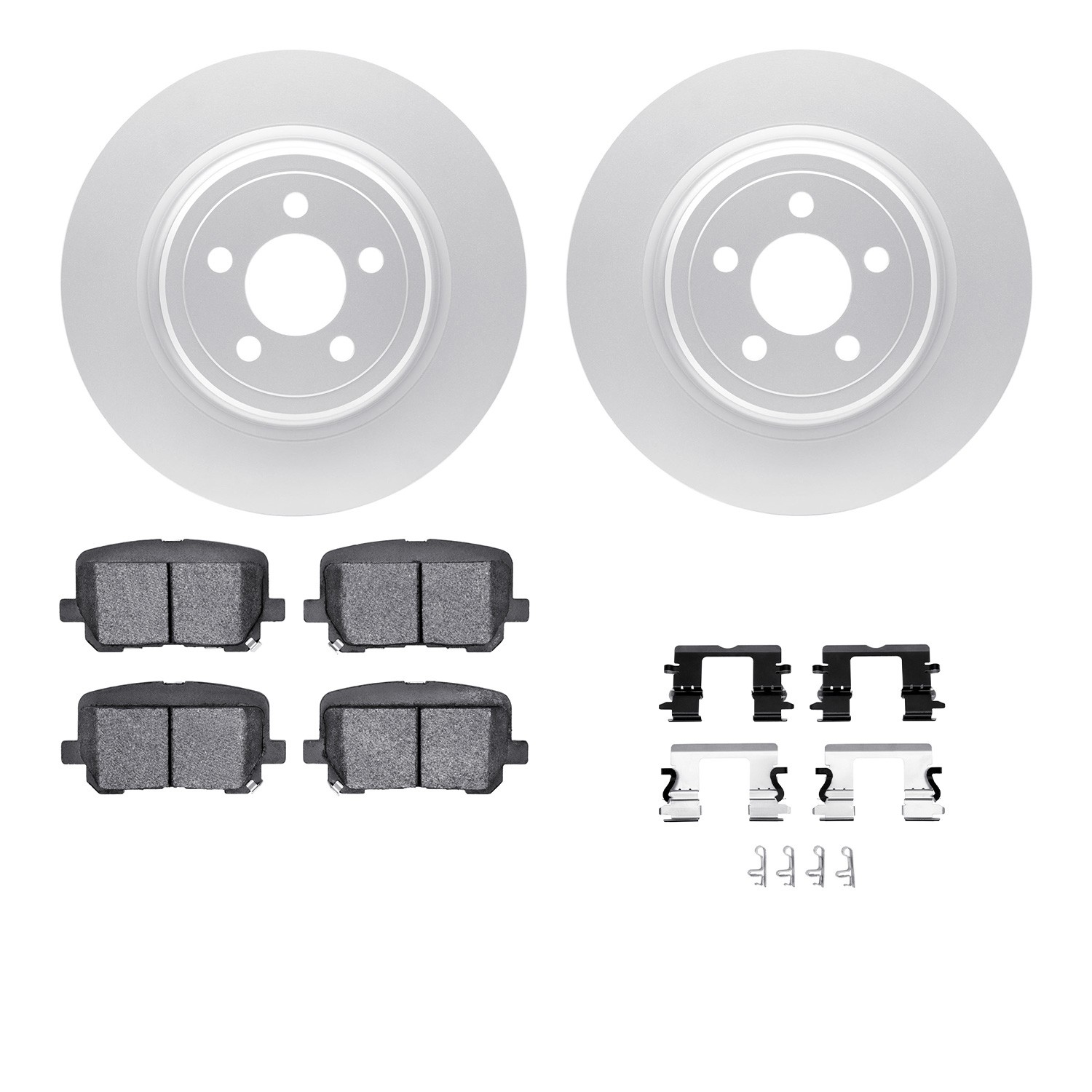 DFC GEOSPEC Coated Rotors with 5000 Brake Pads - Ceramic and Hardware