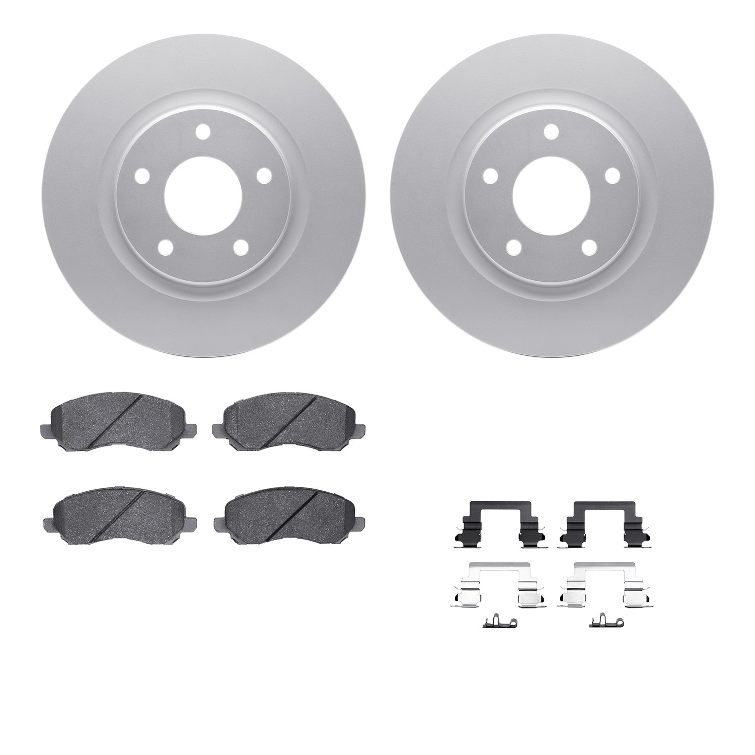 DFC GEOSPEC Coated Rotors with 5000 Brake Pads - Ceramic and Hardware