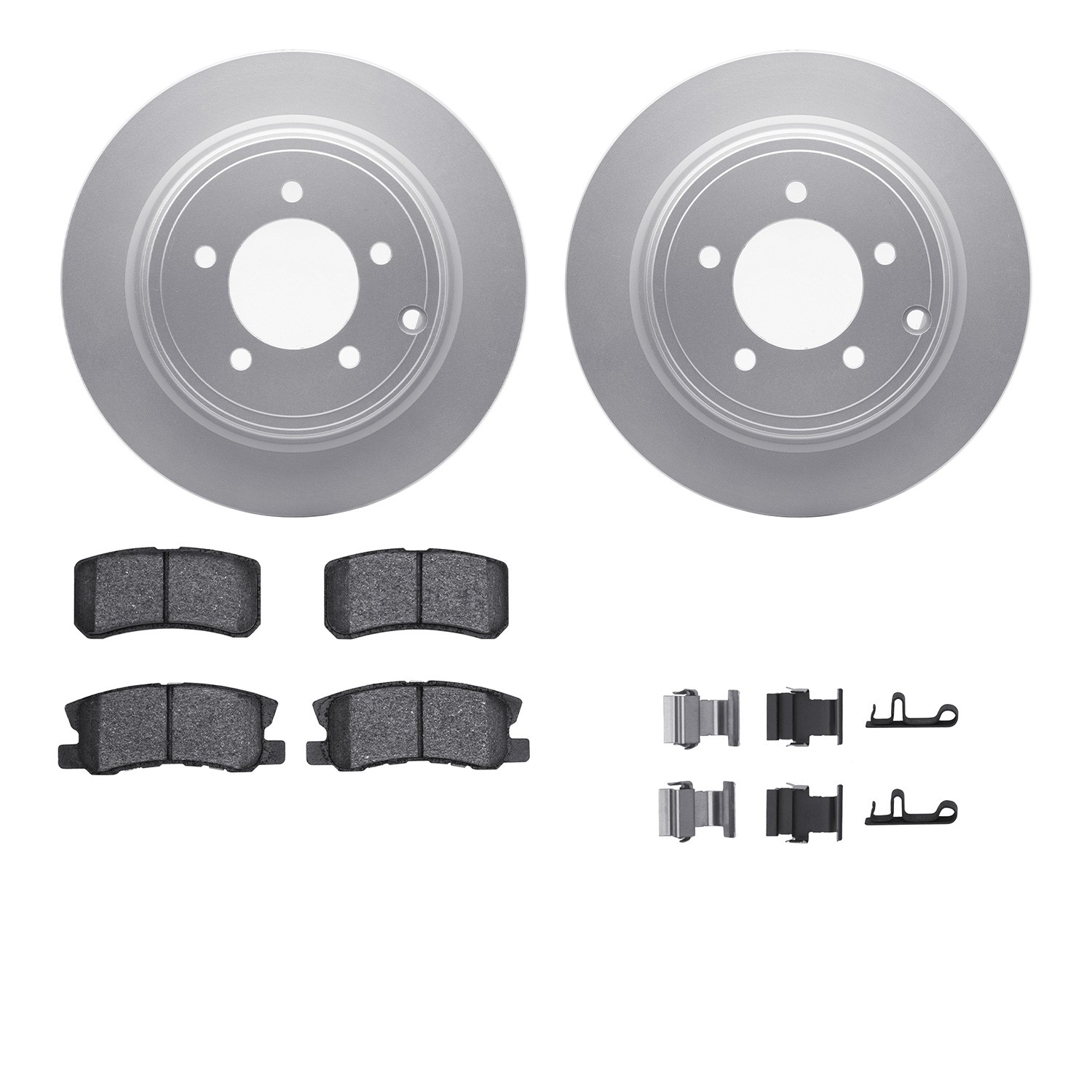 DFC GEOSPEC Coated Rotors with 5000 Brake Pads - Ceramic and Hardware