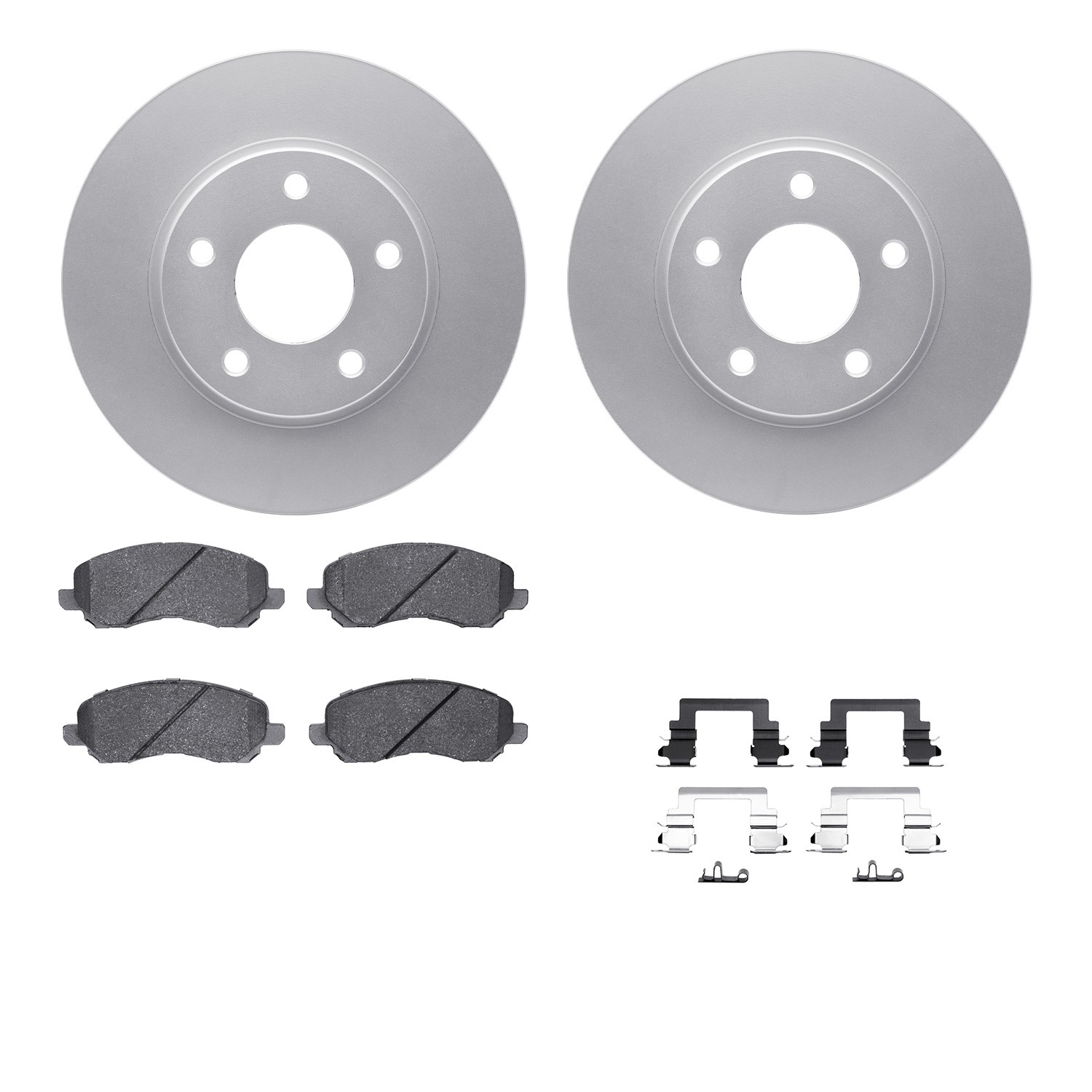 DFC GEOSPEC Coated Rotors with 5000 Brake Pads - Ceramic and Hardware