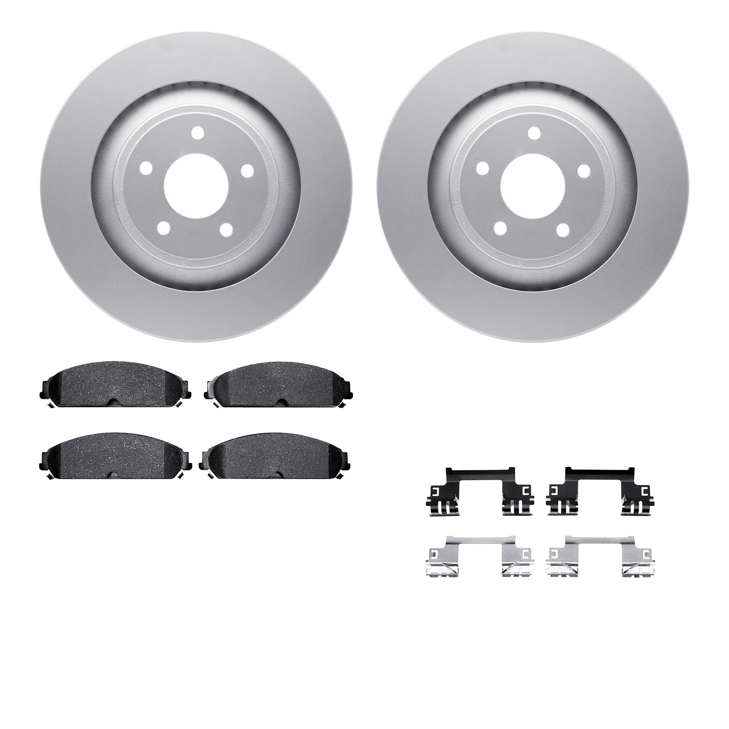 DFC GEOSPEC Coated Rotors with 5000 Brake Pads - Ceramic and Hardware