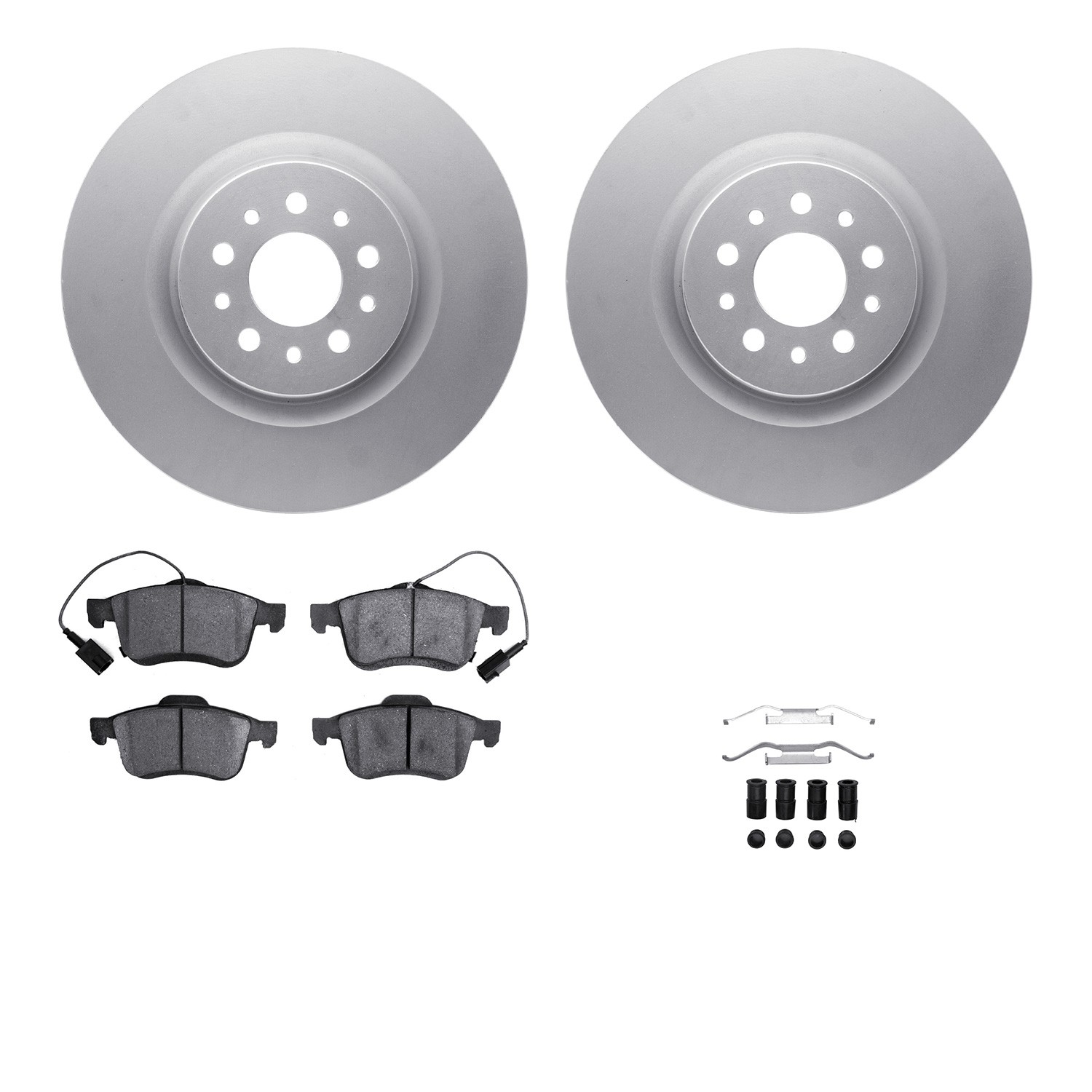 DFC GEOSPEC Coated Rotors with 5000 Brake Pads - Ceramic and Hardware