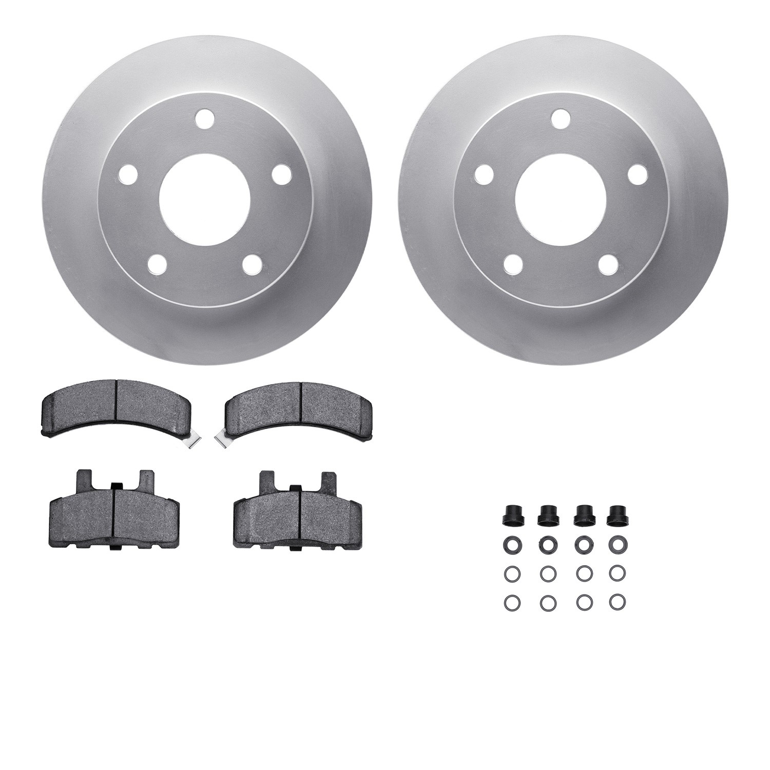 DFC GEOSPEC Coated Rotors with 5000 Brake Pads - Ceramic and Hardware