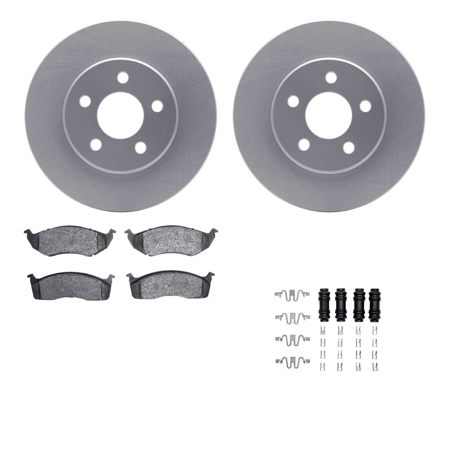 DFC GEOSPEC Coated Rotors with 5000 Brake Pads - Ceramic and Hardware