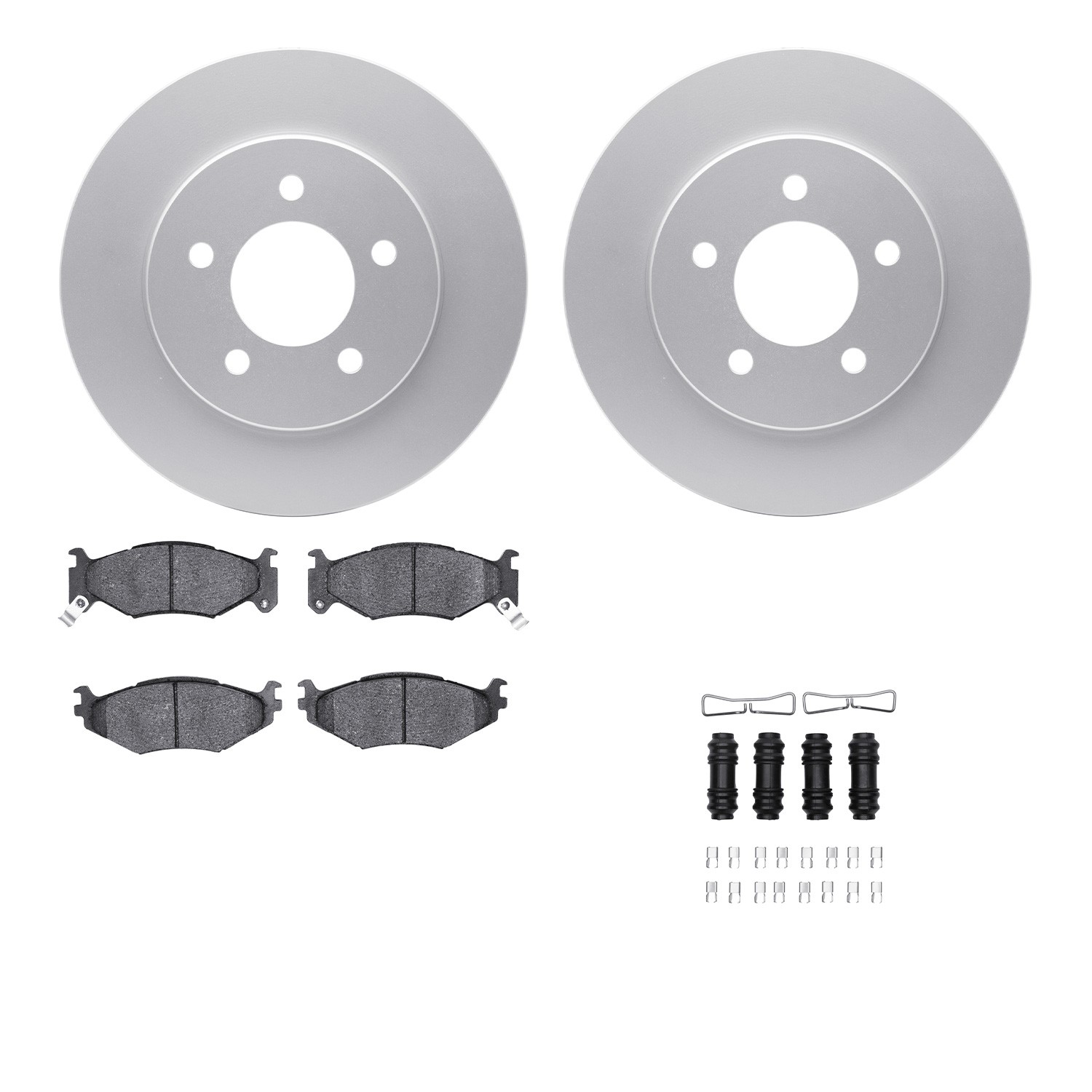 DFC GEOSPEC Coated Rotors with 5000 Brake Pads - Ceramic and Hardware