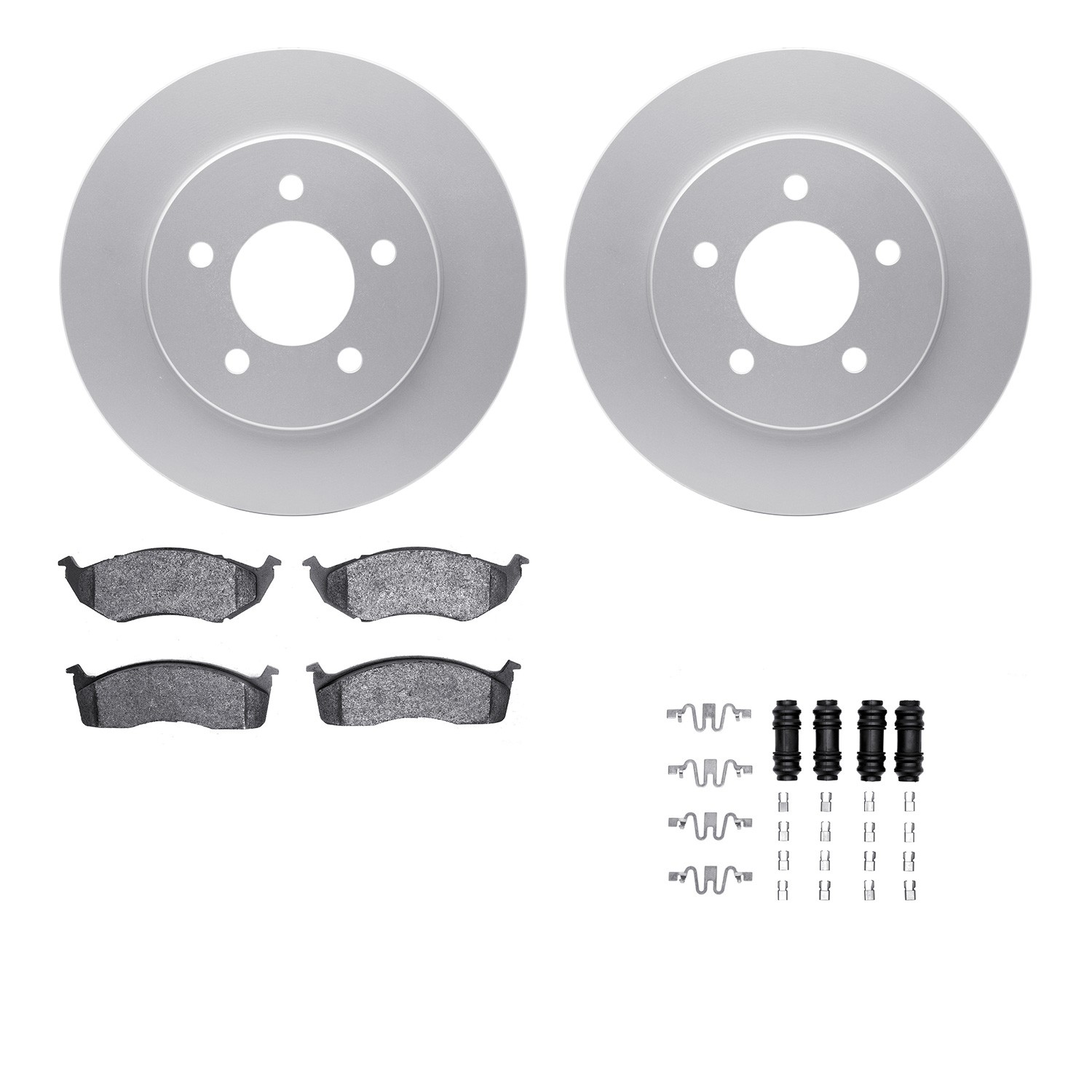 DFC GEOSPEC Coated Rotors with 5000 Brake Pads - Ceramic and Hardware