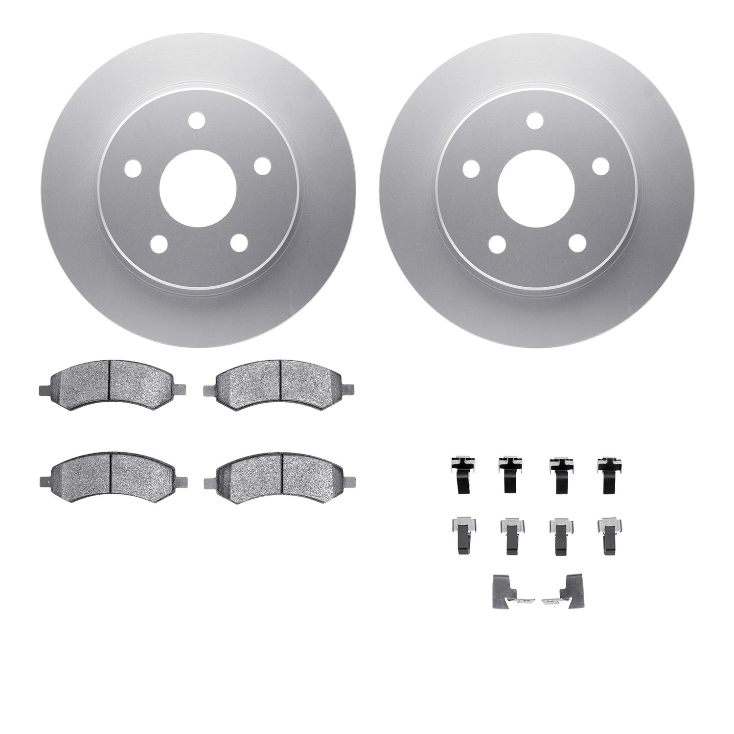 DFC GEOSPEC Coated Rotors with 5000 Brake Pads - Ceramic and Hardware