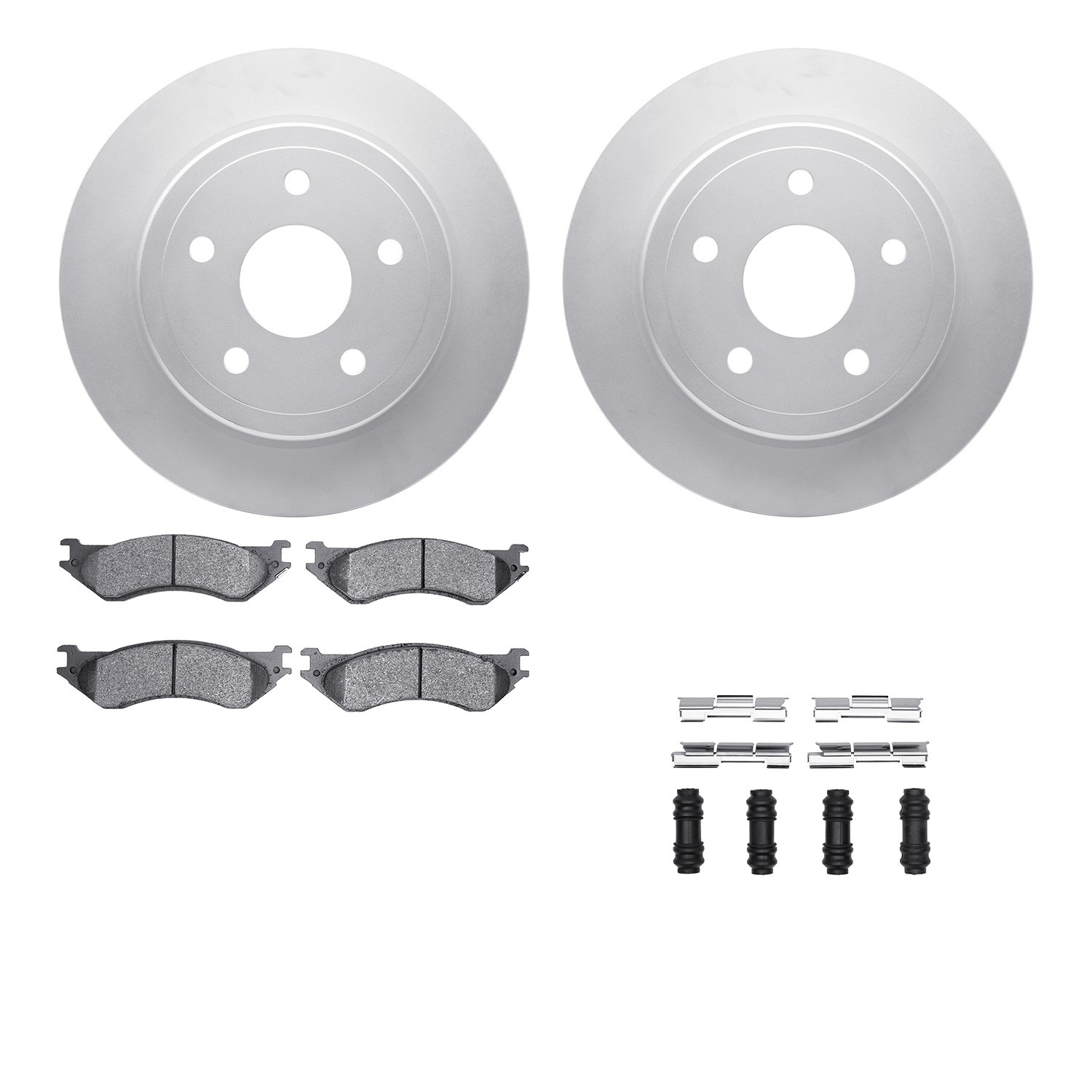 DFC GEOSPEC Coated Rotors with 5000 Brake Pads - Ceramic and Hardware