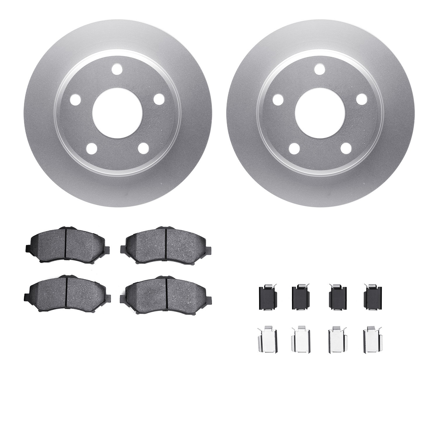 DFC GEOSPEC Coated Rotors with 5000 Brake Pads - Ceramic and Hardware