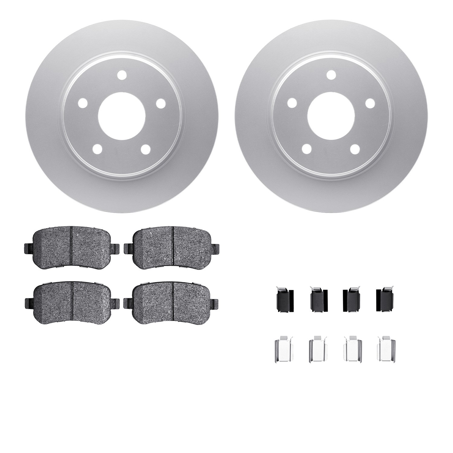 DFC GEOSPEC Coated Rotors with 5000 Brake Pads - Ceramic and Hardware