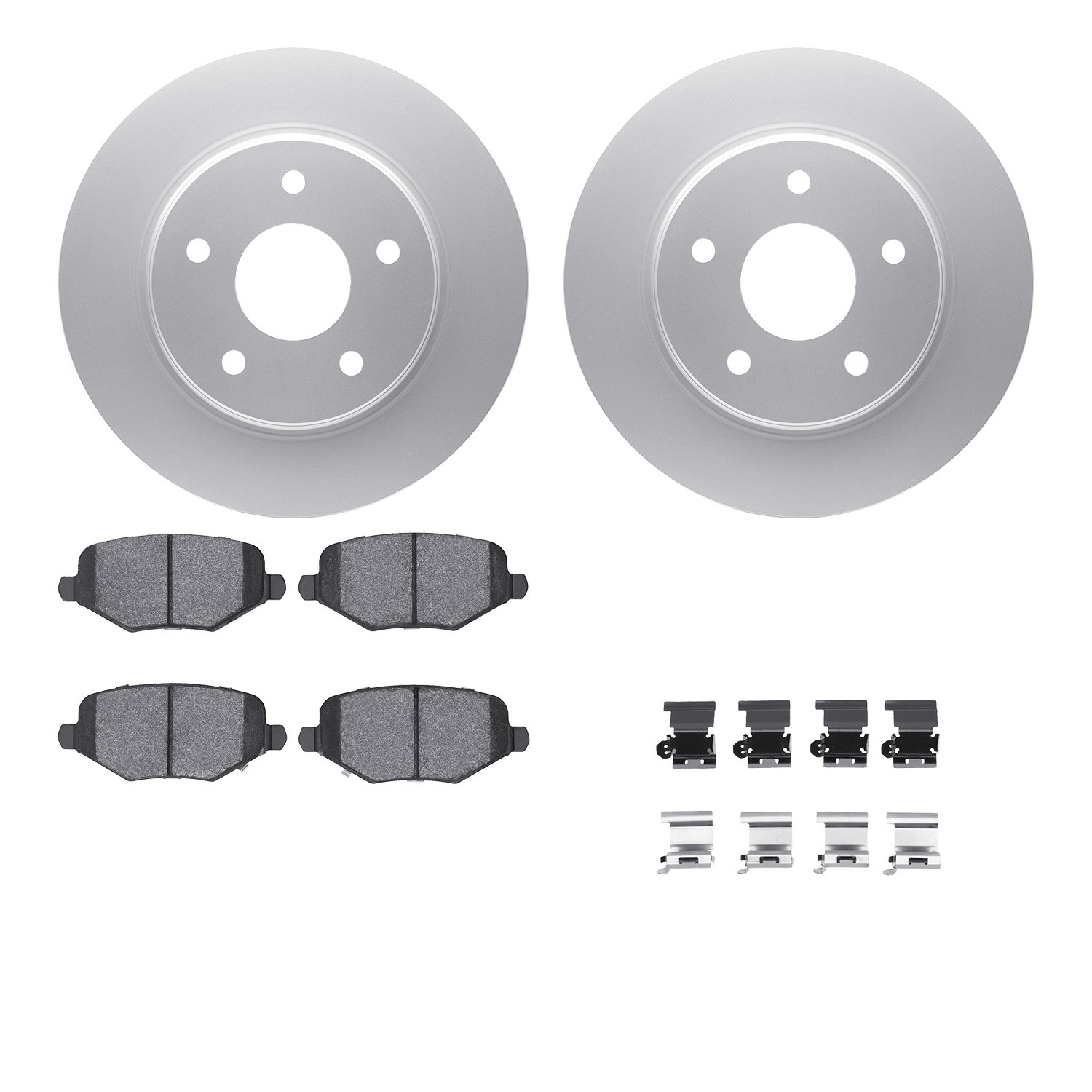 DFC GEOSPEC Coated Rotors with 5000 Brake Pads - Ceramic and Hardware