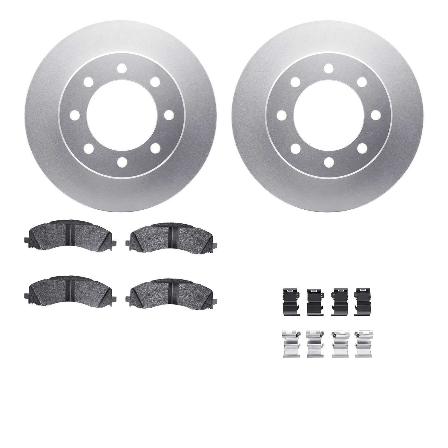 DFC GEOSPEC Coated Rotors with 5000 Brake Pads - Ceramic and Hardware