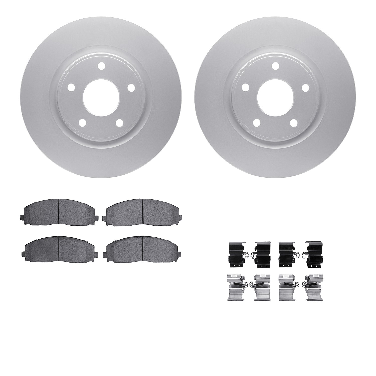 DFC GEOSPEC Coated Rotors with 5000 Brake Pads - Ceramic and Hardware