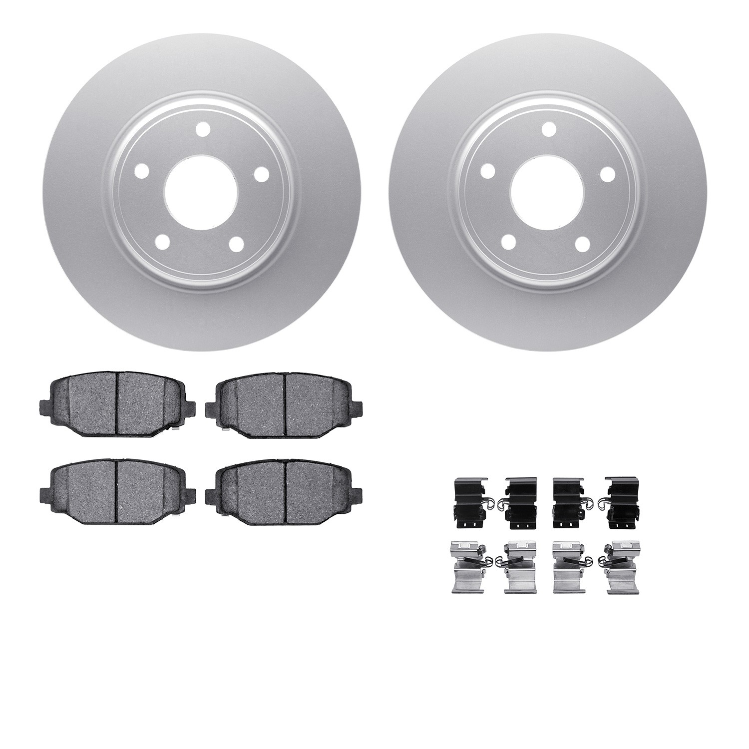 DFC GEOSPEC Coated Rotors with 5000 Brake Pads - Ceramic and Hardware