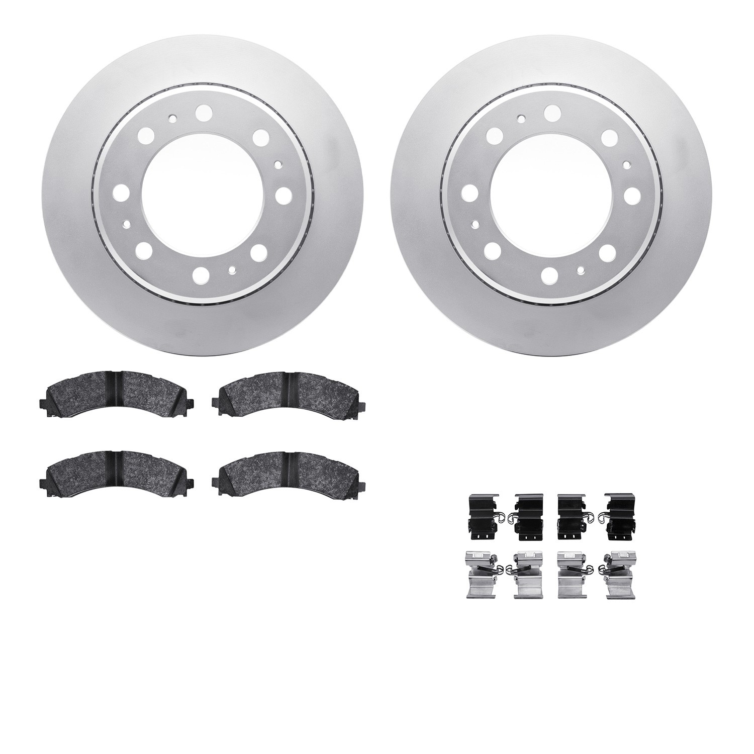 DFC GEOSPEC Coated Rotors with 5000 Brake Pads - Ceramic and Hardware