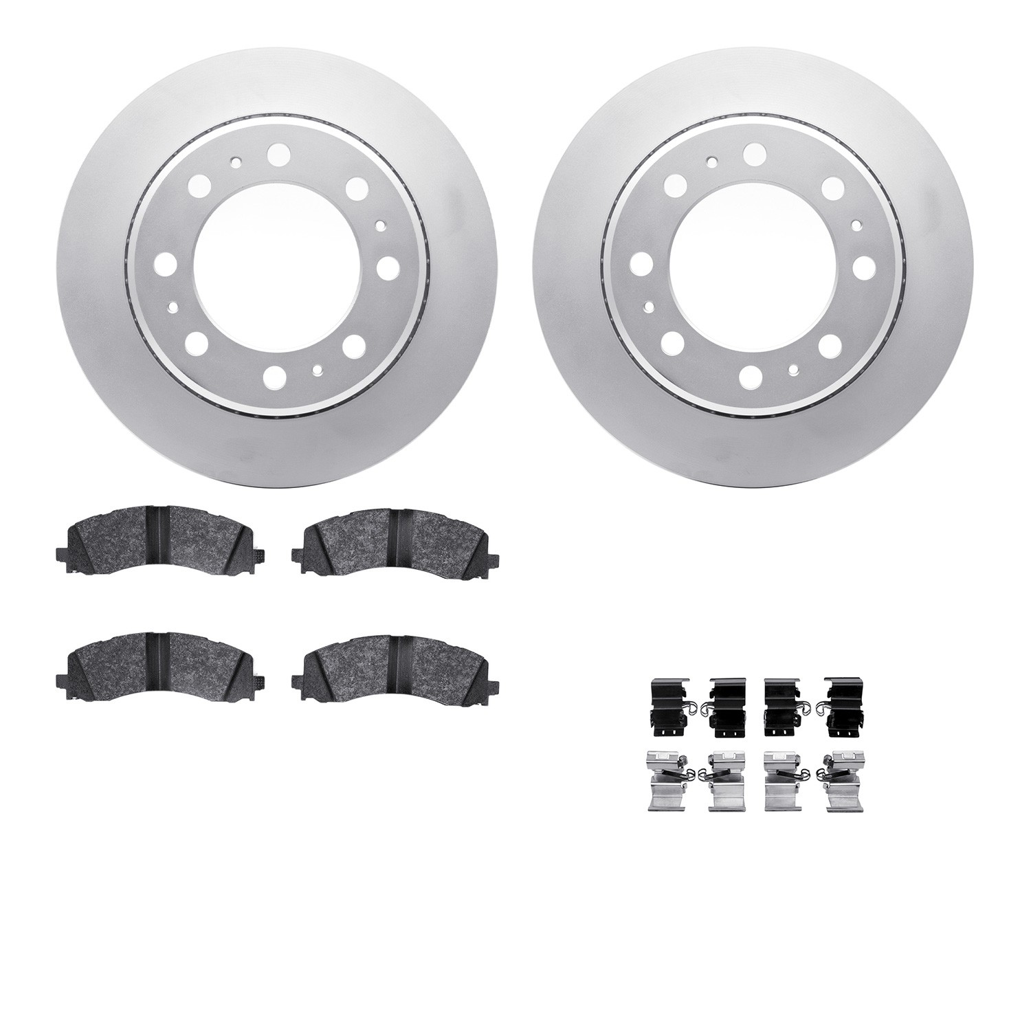 DFC GEOSPEC Coated Rotors with 5000 Brake Pads - Ceramic and Hardware