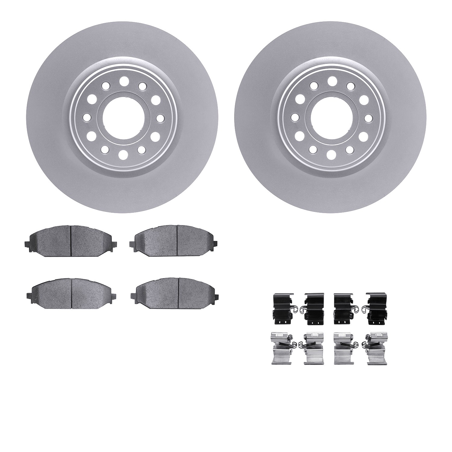 DFC GEOSPEC Coated Rotors with 5000 Brake Pads - Ceramic and Hardware