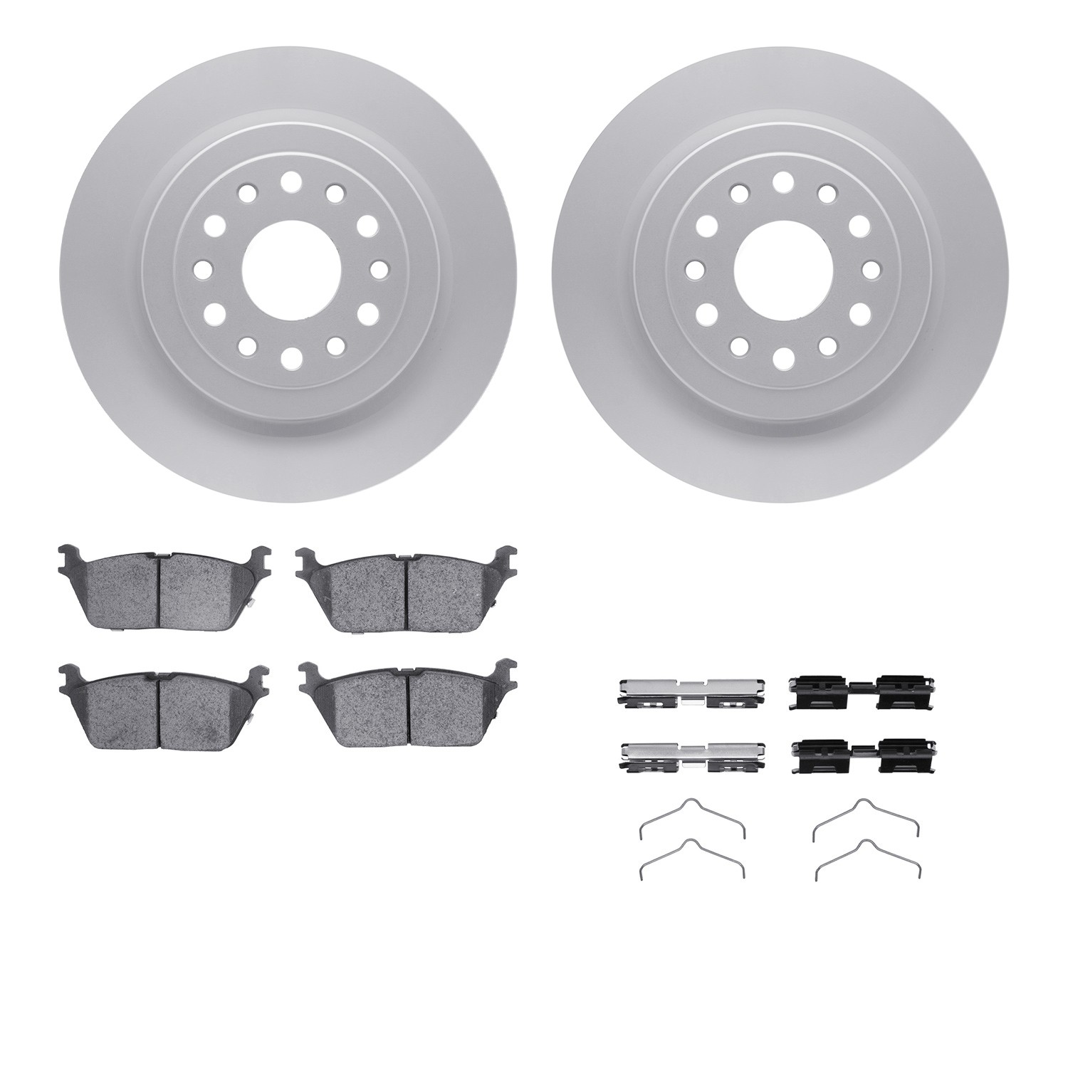 DFC GEOSPEC Coated Rotors with 5000 Brake Pads - Ceramic and Hardware
