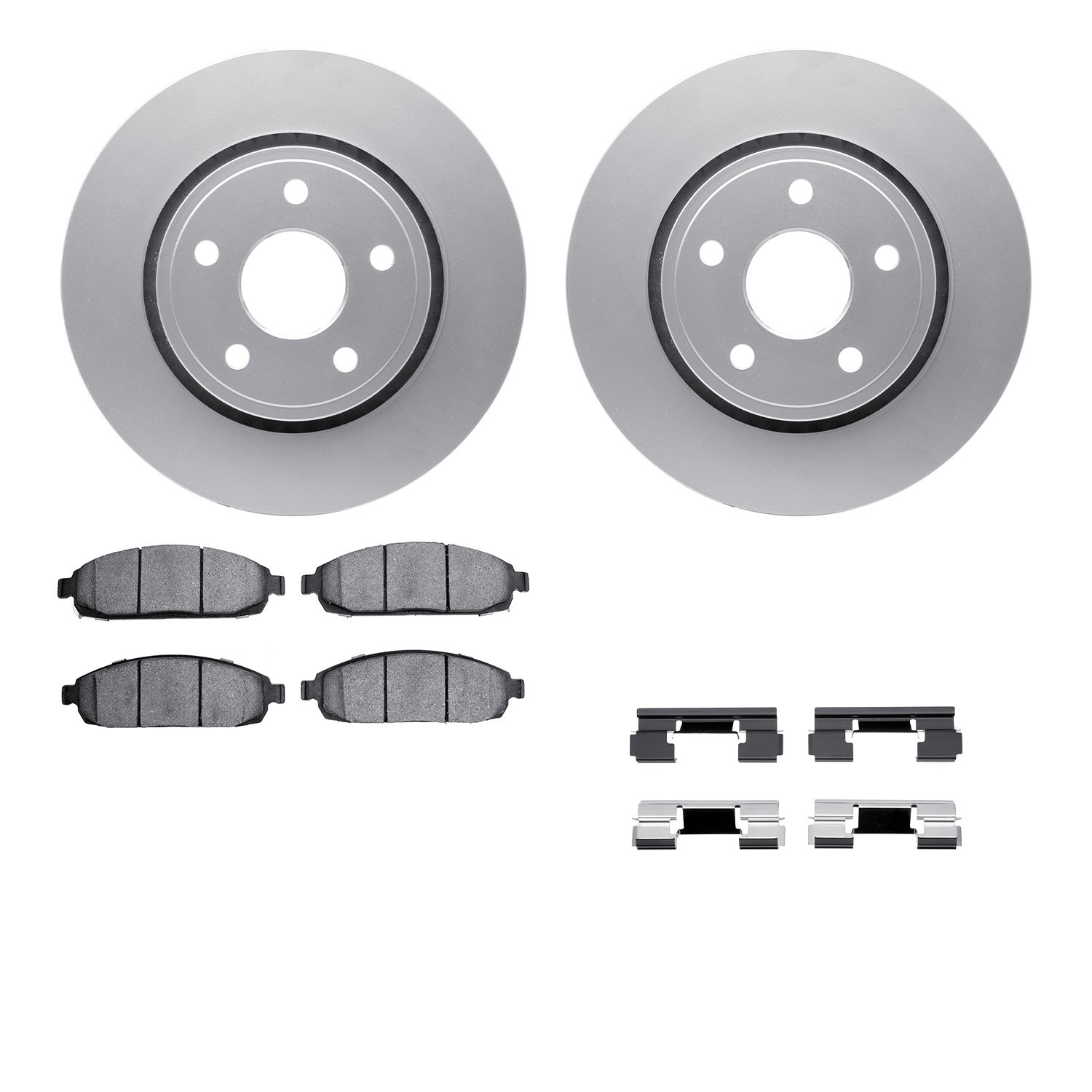 DFC GEOSPEC Coated Rotors with 5000 Brake Pads - Ceramic and Hardware