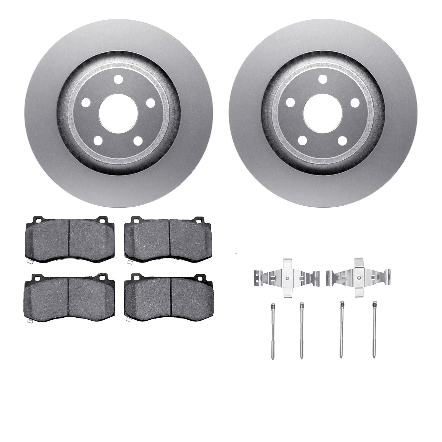 DFC GEOSPEC Coated Rotors with 5000 Brake Pads - Ceramic and Hardware