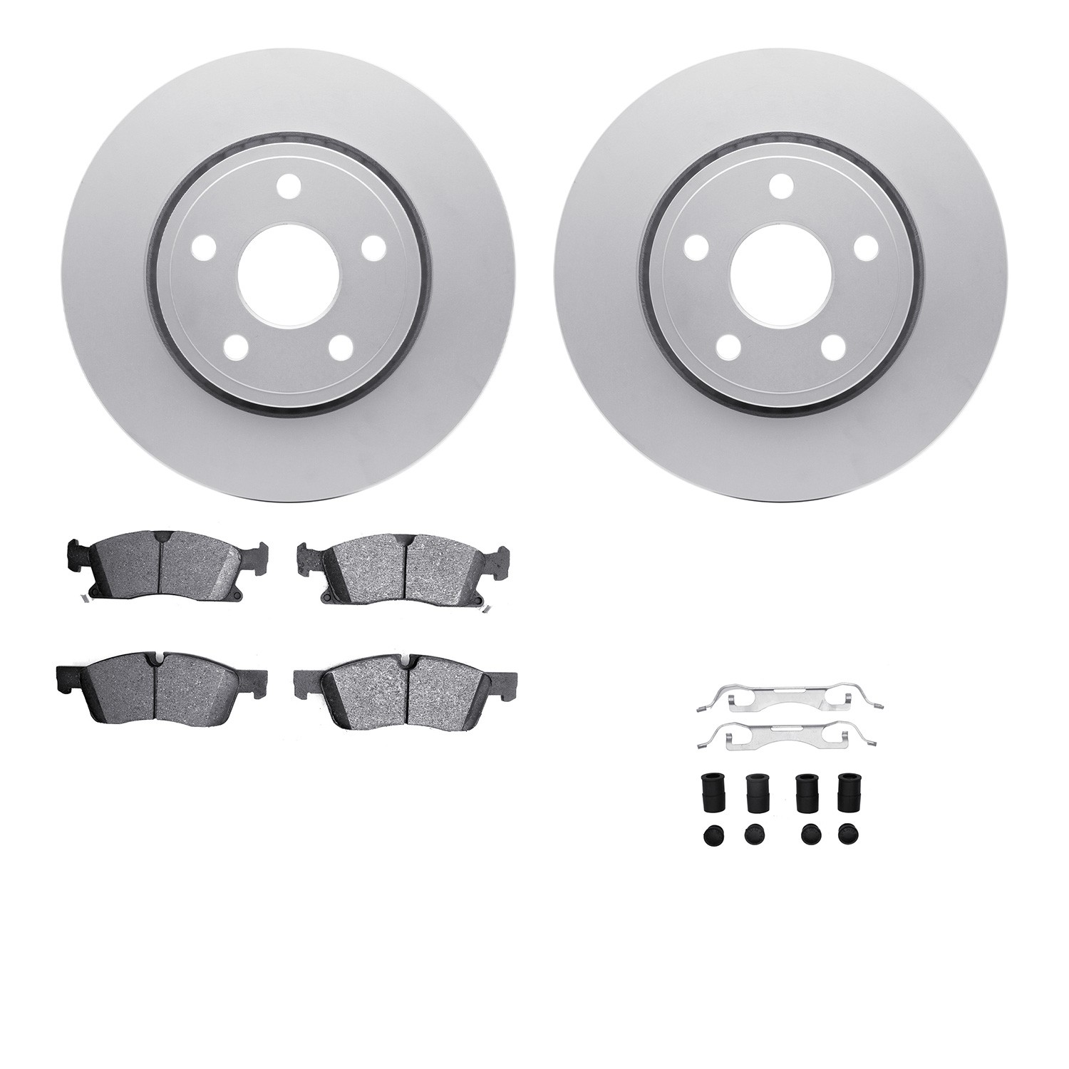 DFC GEOSPEC Coated Rotors with 5000 Brake Pads - Ceramic and Hardware