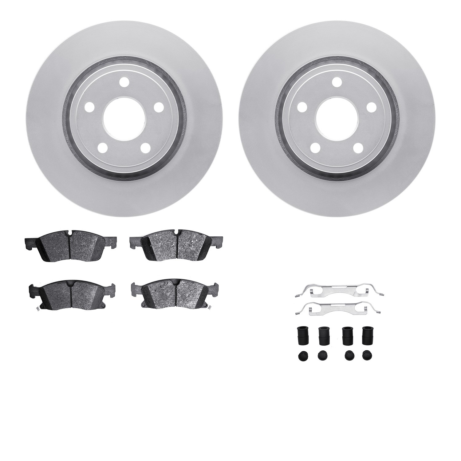 DFC GEOSPEC Coated Rotors with 5000 Brake Pads - Ceramic and Hardware
