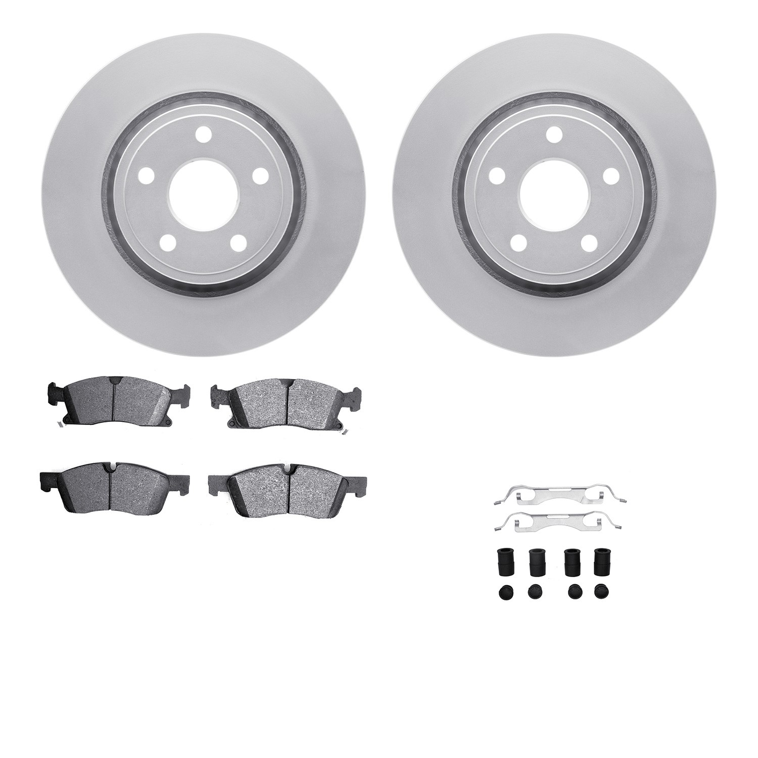 DFC GEOSPEC Coated Rotors with 5000 Brake Pads - Ceramic and Hardware