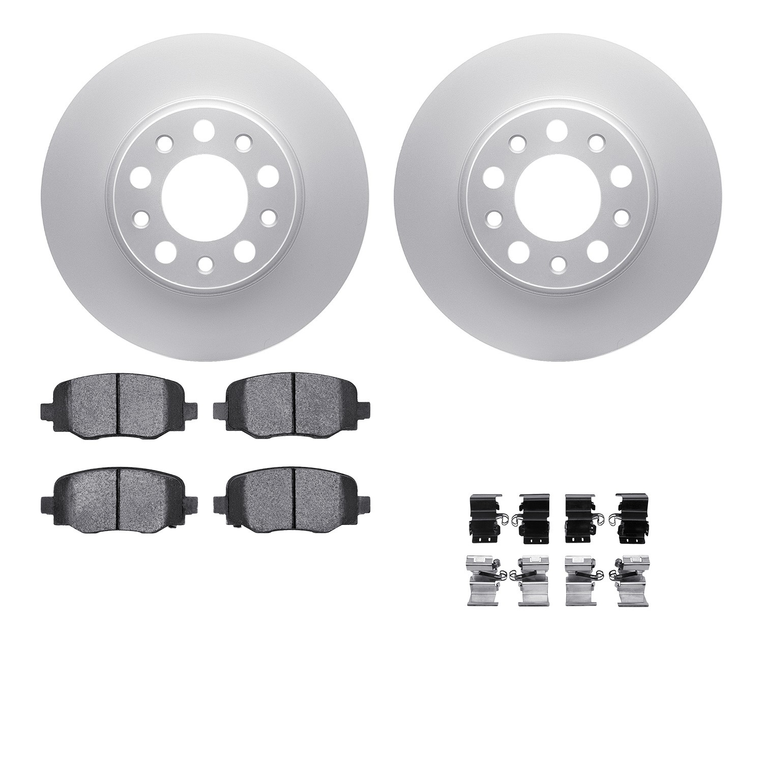 DFC GEOSPEC Coated Rotors with 5000 Brake Pads - Ceramic and Hardware