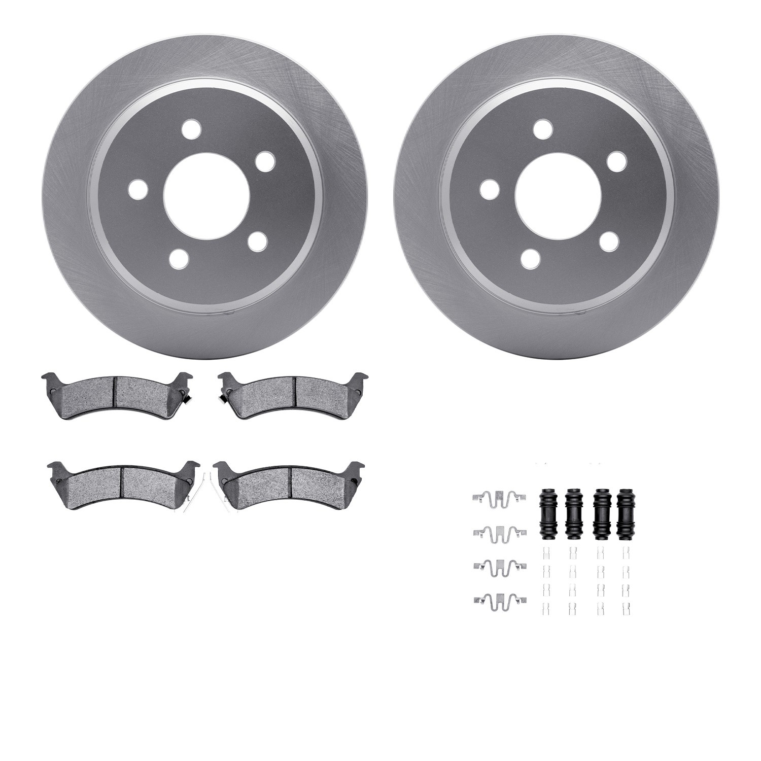 DFC GEOSPEC Coated Rotors with 5000 Brake Pads - Ceramic and Hardware