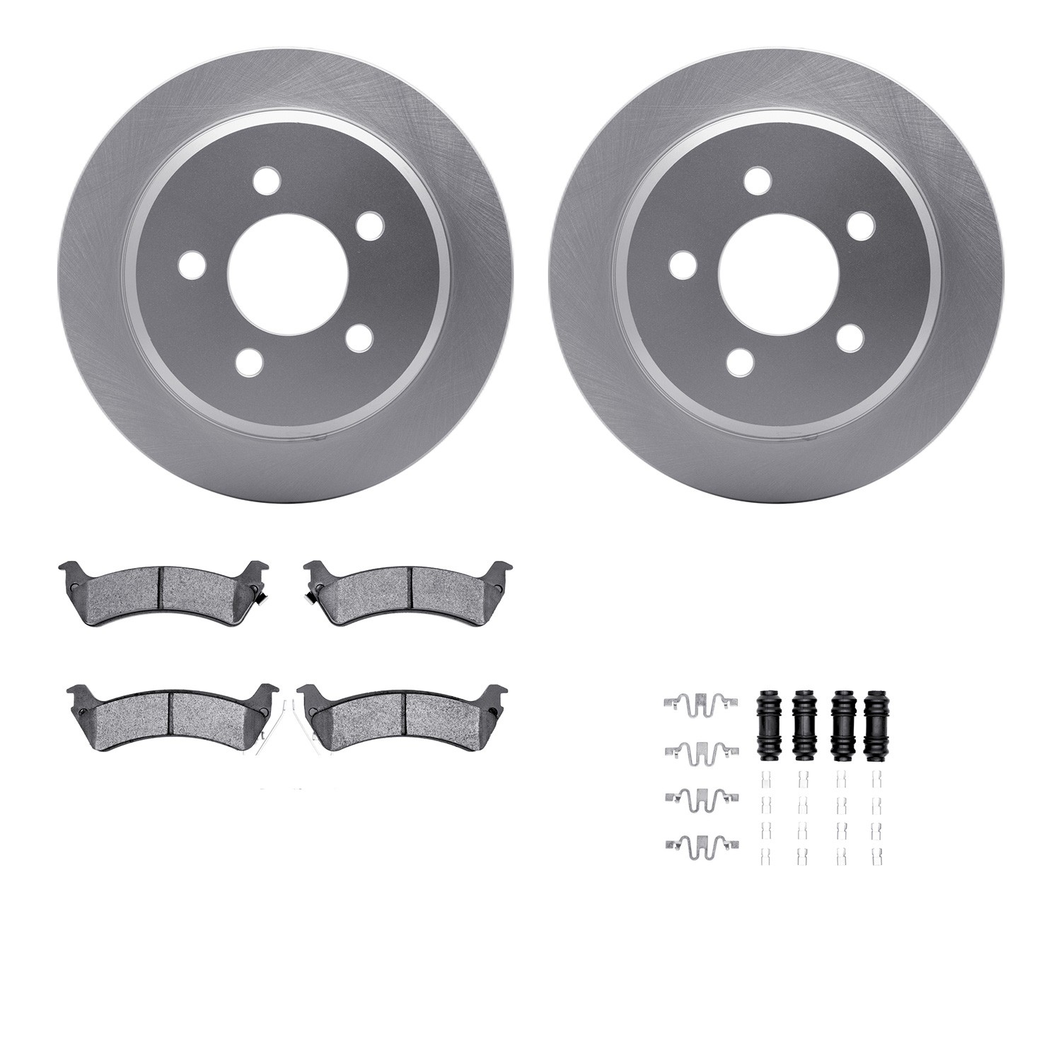 DFC GEOSPEC Coated Rotors with 5000 Brake Pads - Ceramic and Hardware