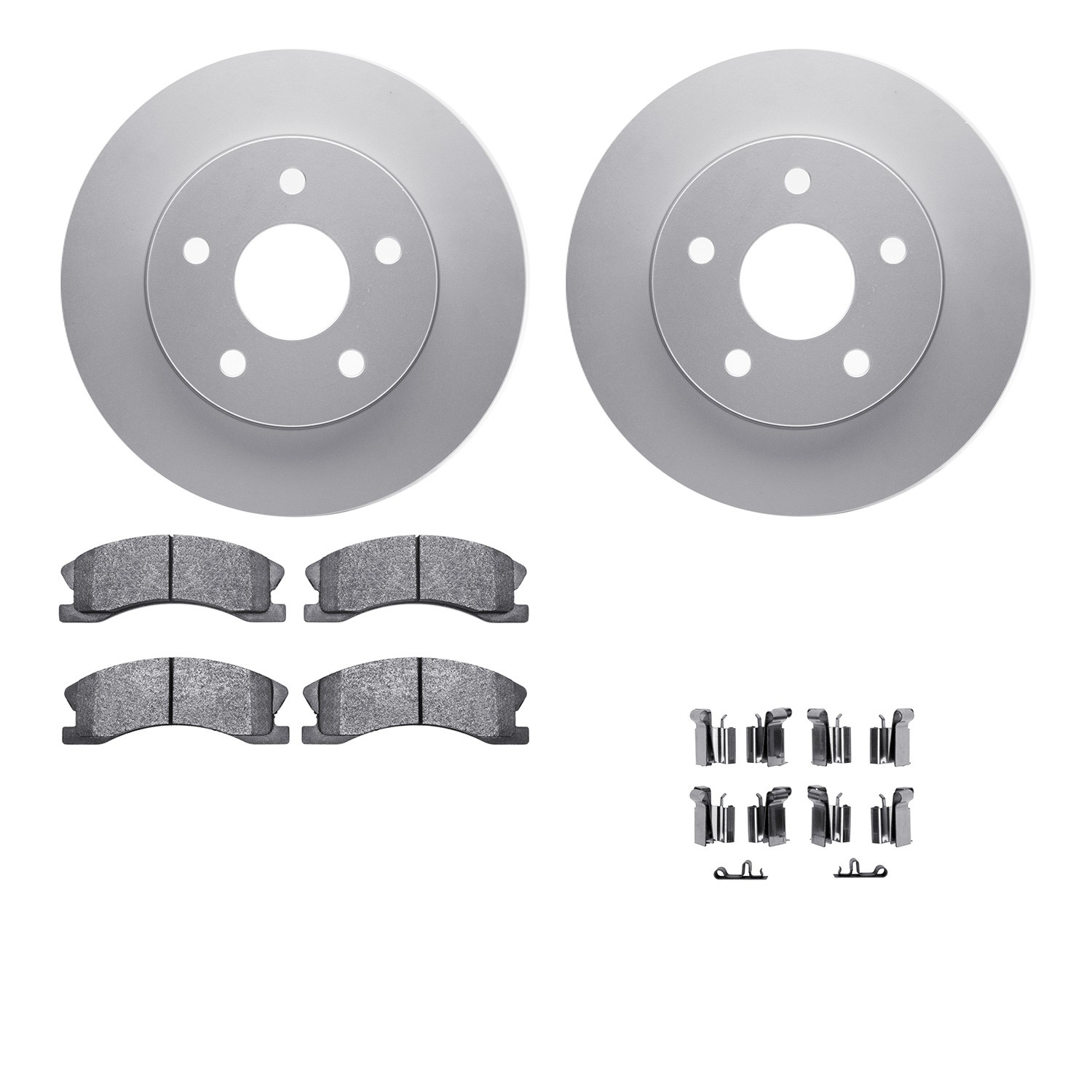 DFC GEOSPEC Coated Rotors with 5000 Brake Pads - Ceramic and Hardware