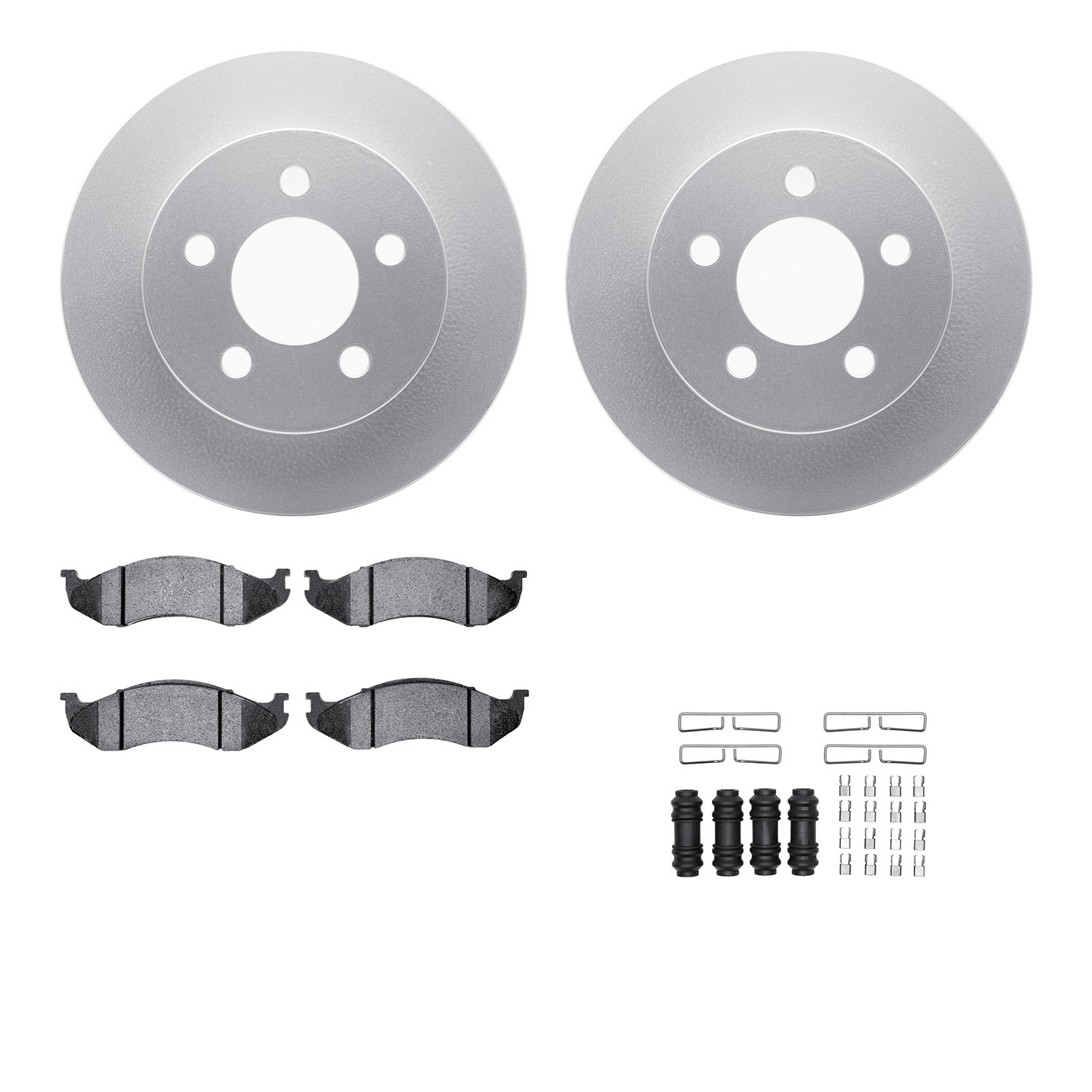 DFC GEOSPEC Coated Rotors with 5000 Brake Pads - Ceramic and Hardware