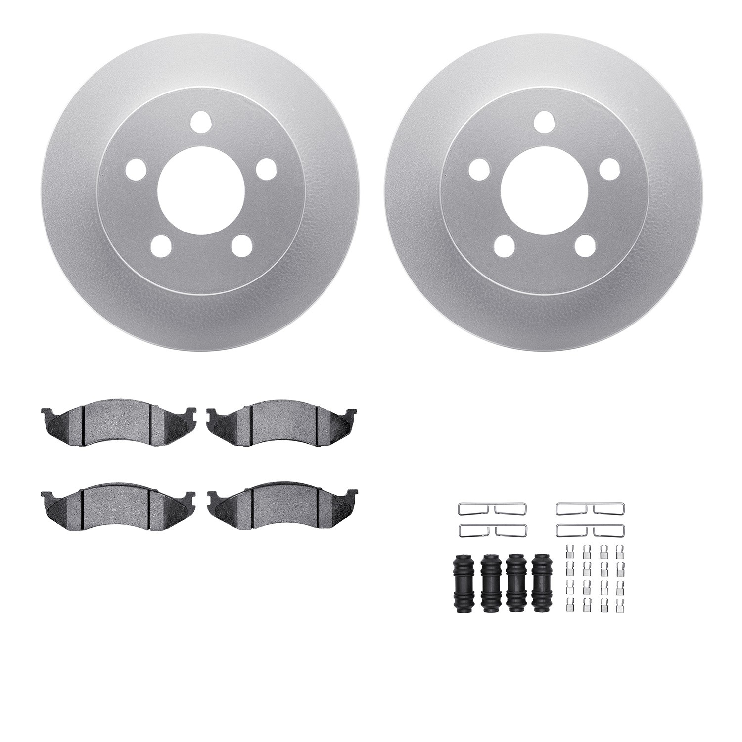 DFC GEOSPEC Coated Rotors with 5000 Brake Pads - Ceramic and Hardware