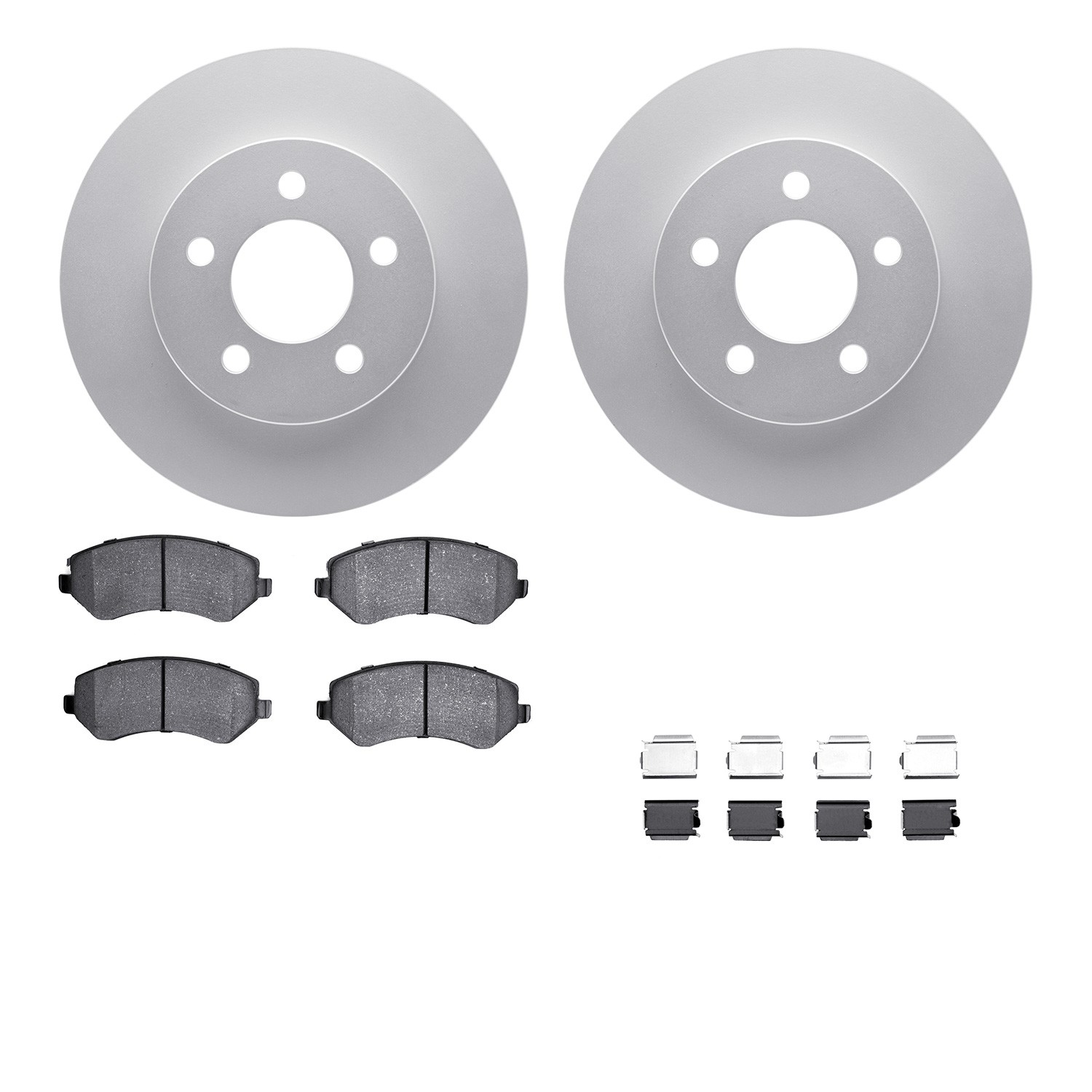 DFC GEOSPEC Coated Rotors with 5000 Brake Pads - Ceramic and Hardware
