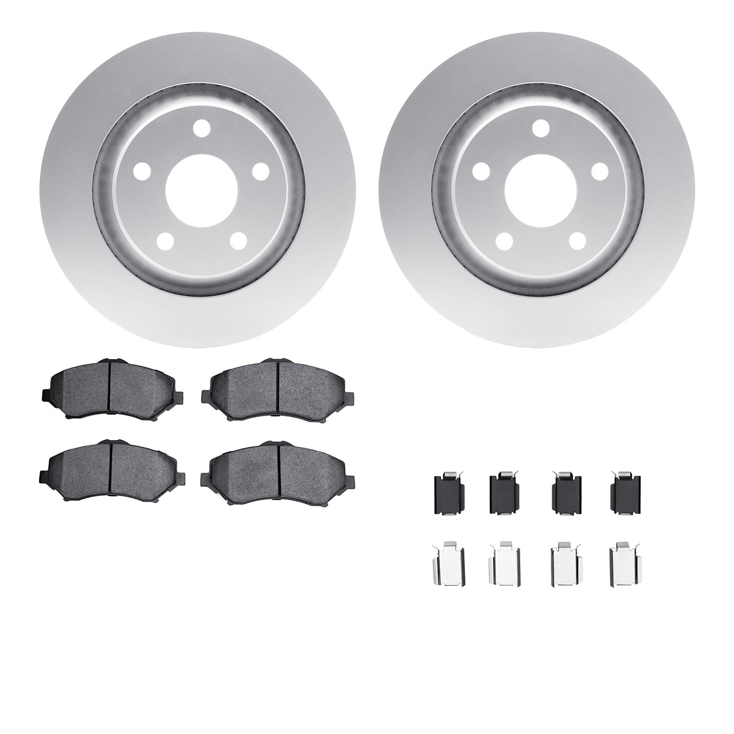 DFC GEOSPEC Coated Rotors with 5000 Brake Pads - Ceramic and Hardware