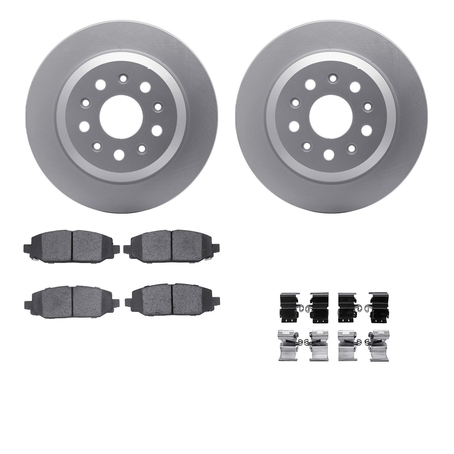 DFC GEOSPEC Coated Rotors with 5000 Brake Pads - Ceramic and Hardware