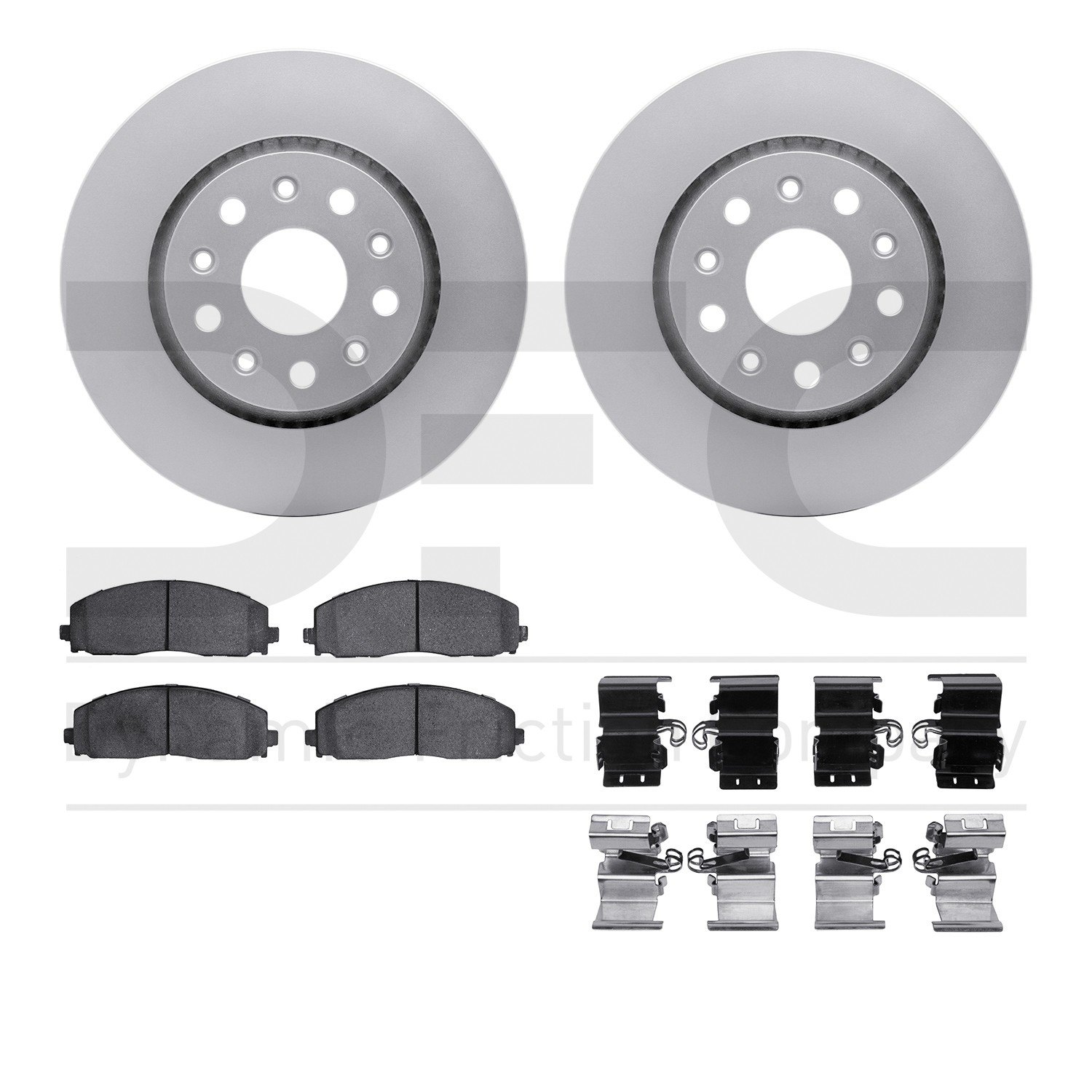 DFC Geospec Rotors with 5000 Advanced Brake Pads includes Hardware