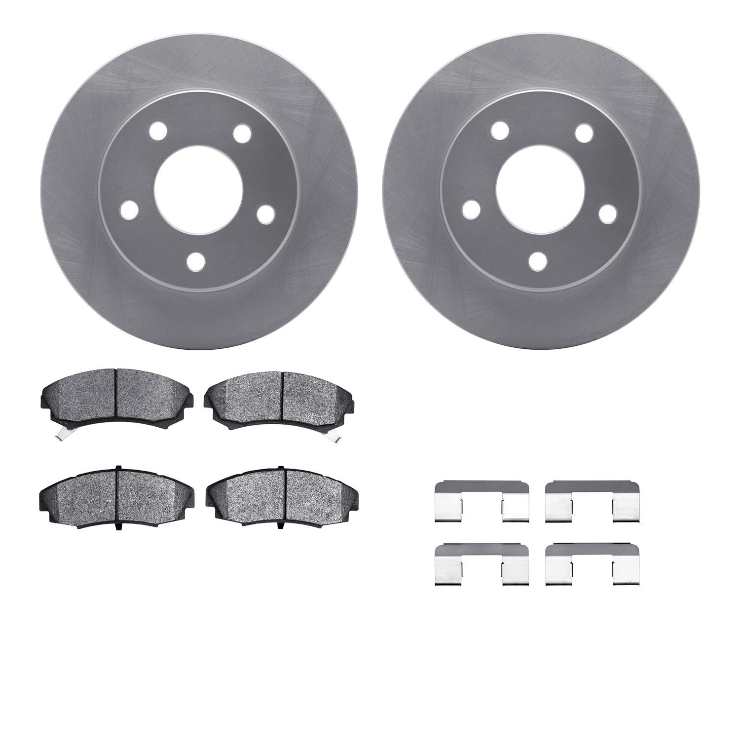 DFC GEOSPEC Coated Rotors with 5000 Brake Pads - Ceramic and Hardware