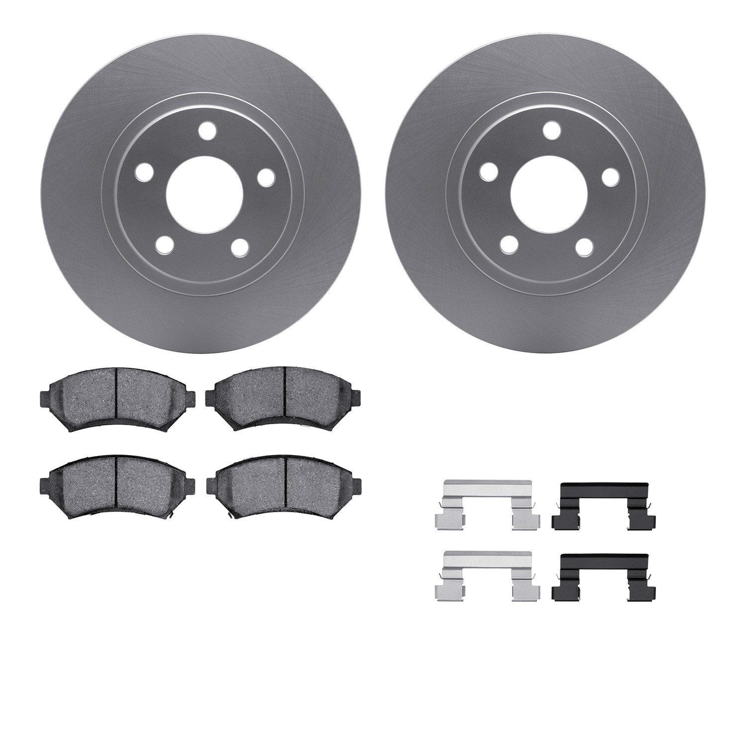 DFC GEOSPEC Coated Rotors with 5000 Brake Pads - Ceramic and Hardware