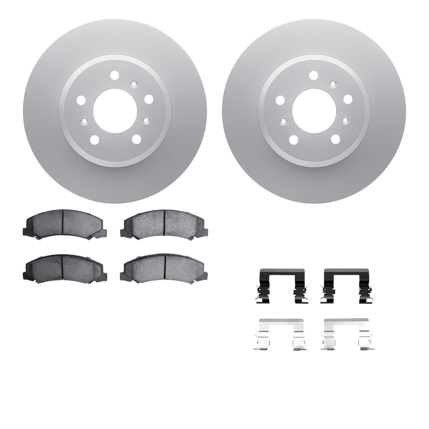 DFC GEOSPEC Coated Rotors with 5000 Brake Pads - Ceramic and Hardware