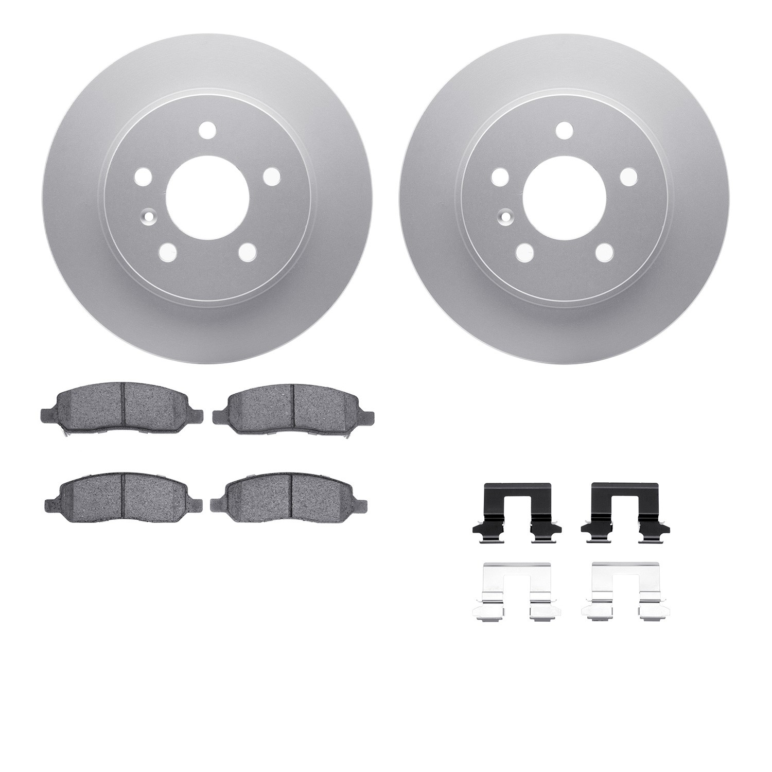DFC GEOSPEC Coated Rotors with 5000 Brake Pads - Ceramic and Hardware
